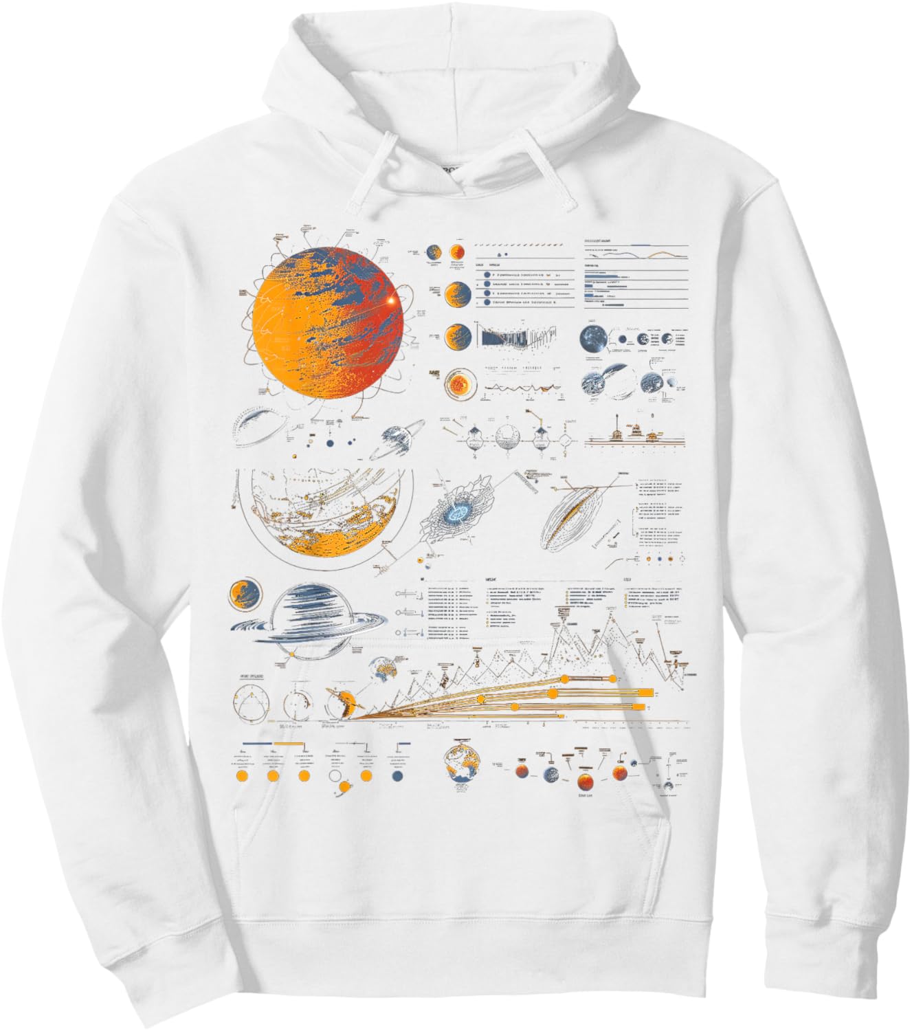 Solar System Infographic Hoodie - Hoodie | White
