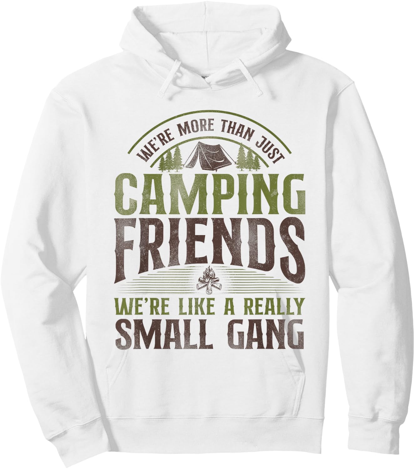 More Than Just Camping Friends Small Aisle Tent Family Hoodie - Hoodie | White