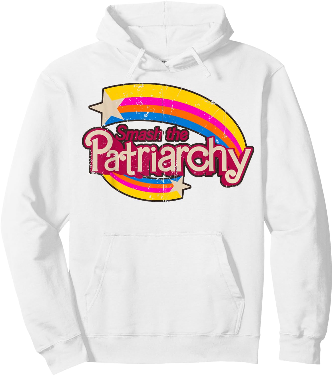 Girl Women Smash The Patriarchy Rainbow Hoodie - Hoodie | White