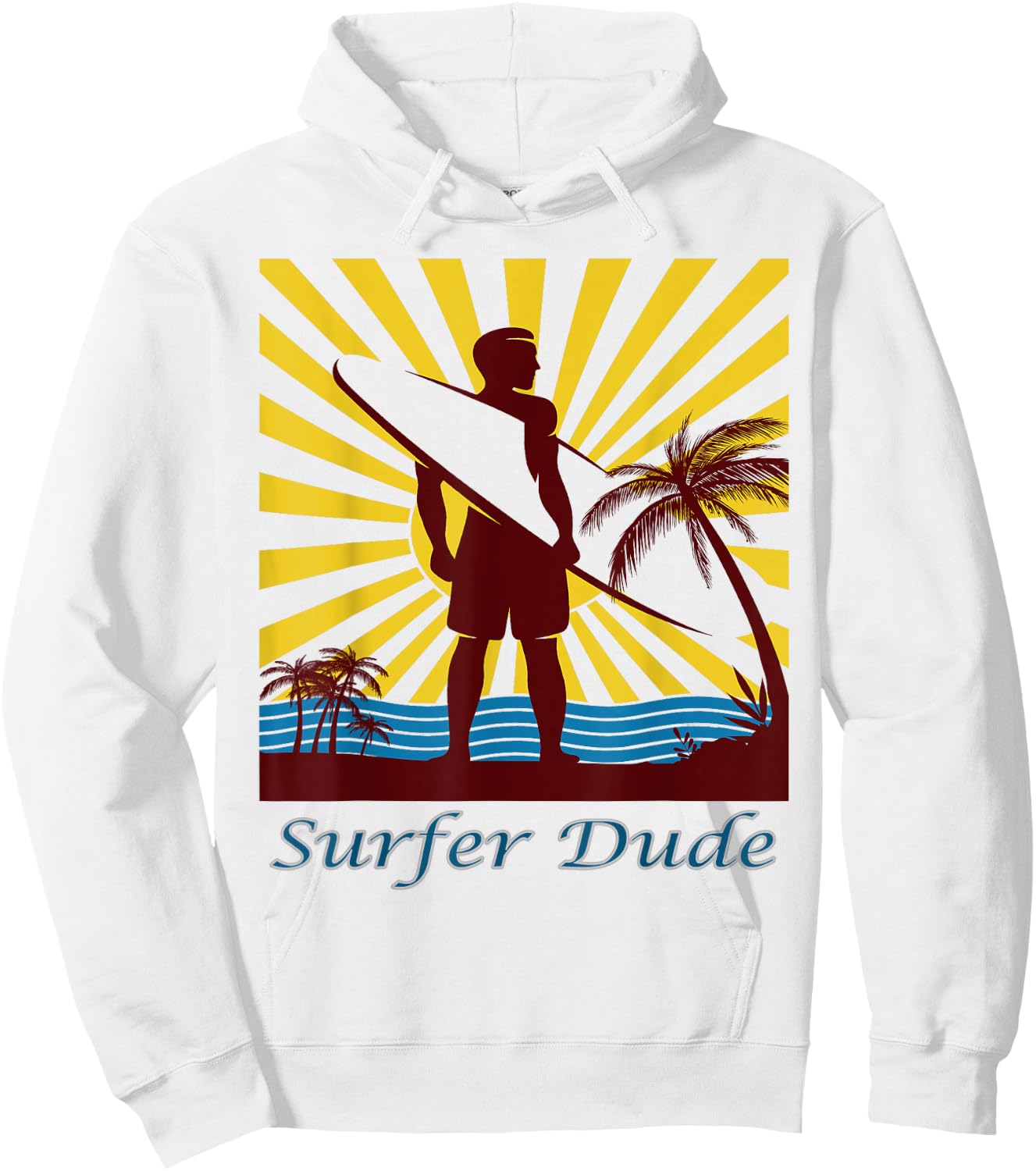 Surfer Dude, Surfing Hoodie - Hoodie | White