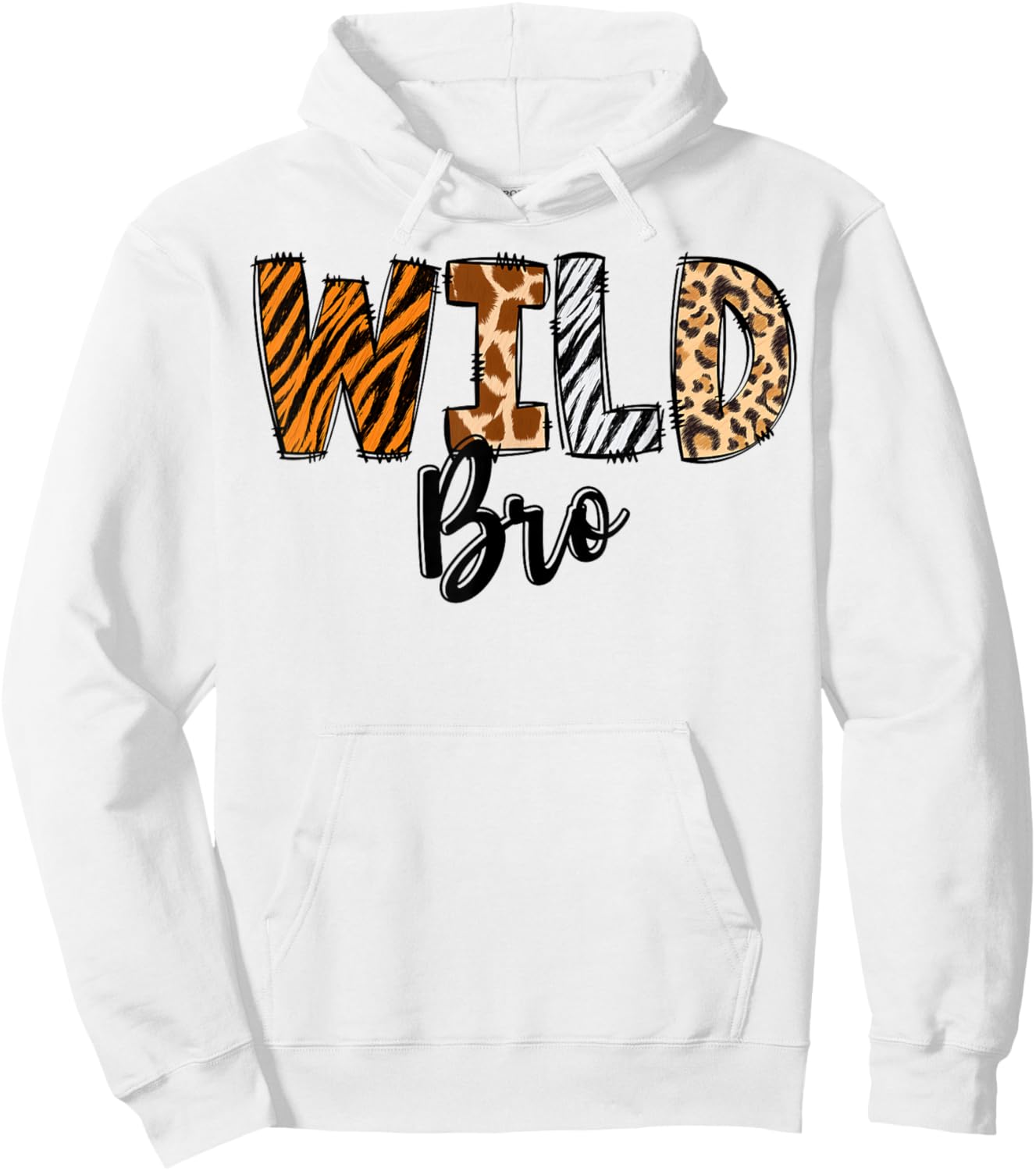 Wild Bro Zoo Born Two Be Wild B-day Safari Jungle Animal Hoodie - Hoodie | White