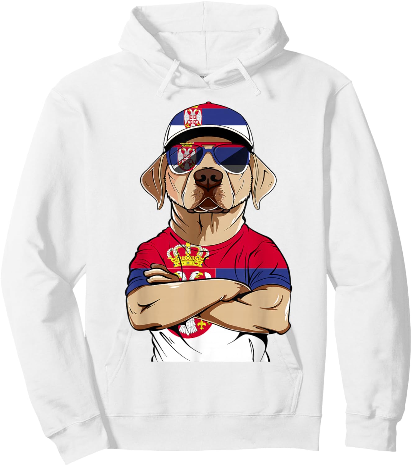 Serbian Flag Dog Mom Souvenirs Products Dogs Serbia Hoodie - Hoodie | White