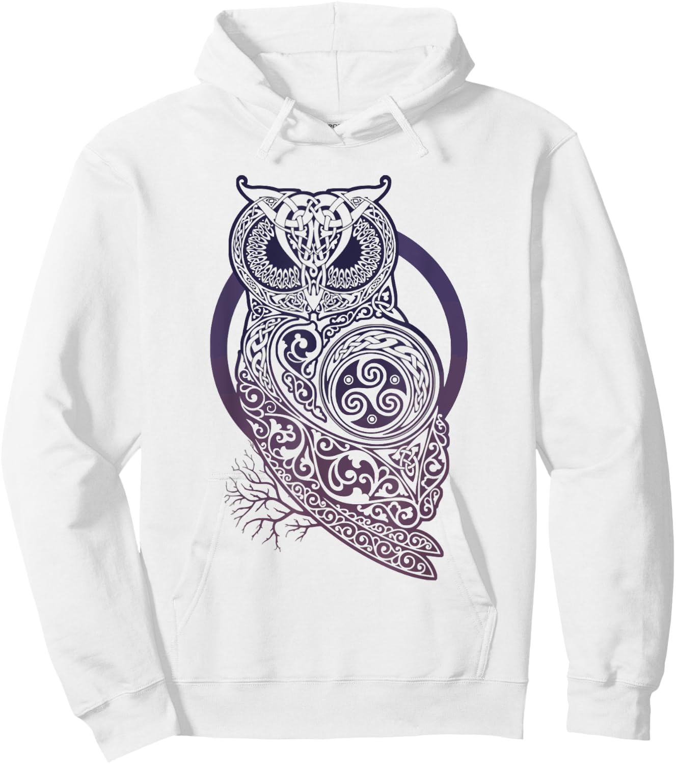 Celtic owl Viking nordic mythology Hoodie - Hoodie | White