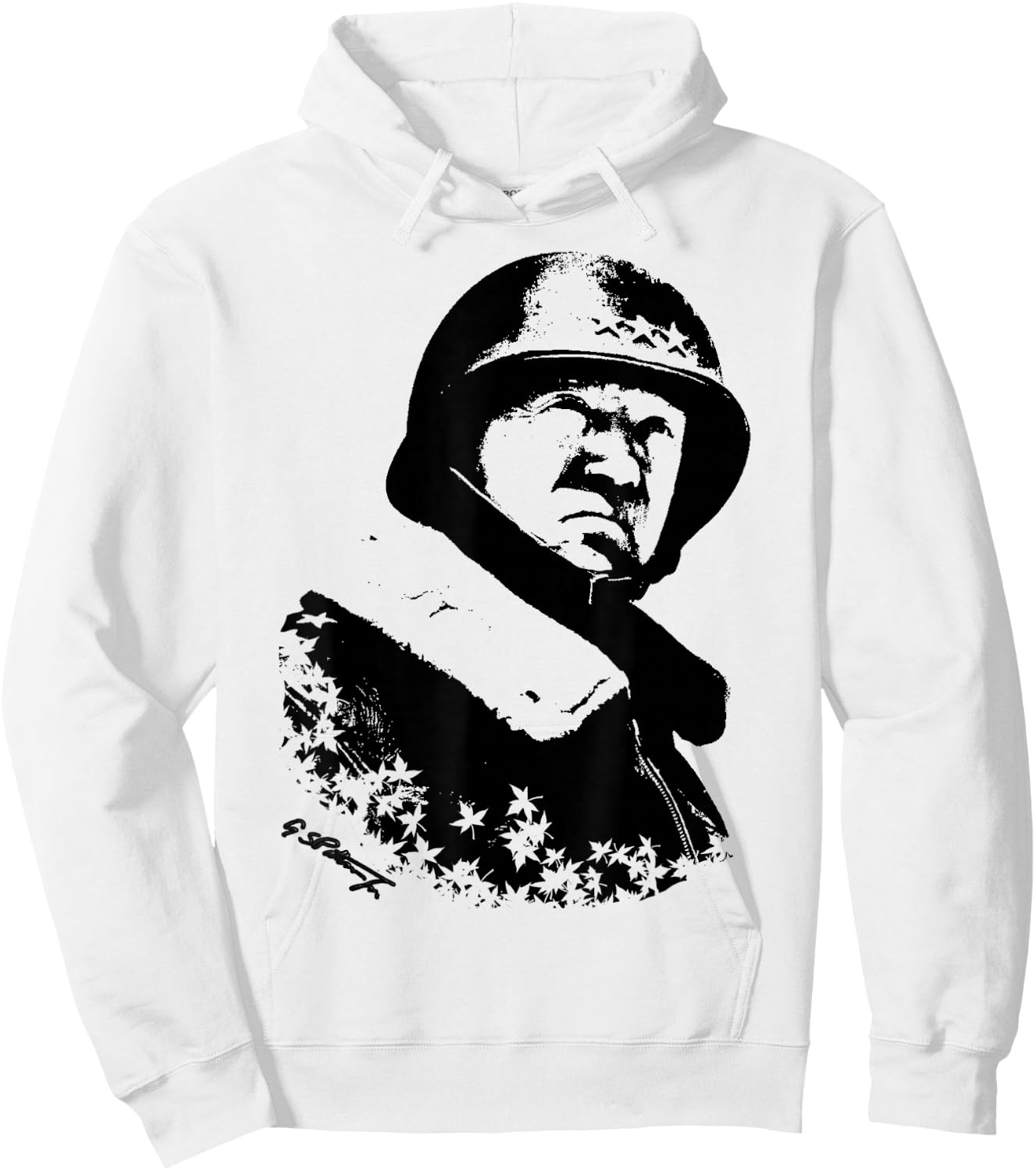 George S. Patton US Army WW2 General Hoodie - Hoodie | White
