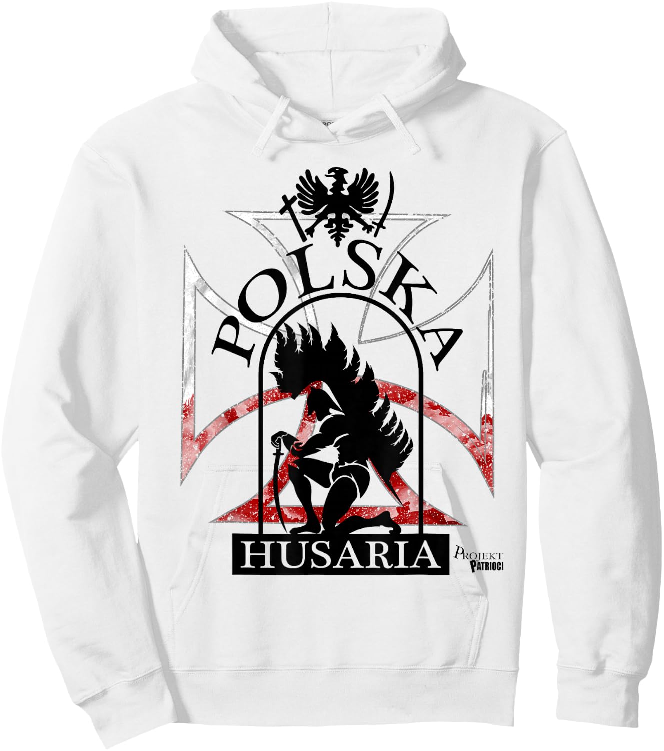 Polska Husaria Polish Hussar Winged Warrior Husaria Hoodie - Hoodie | White