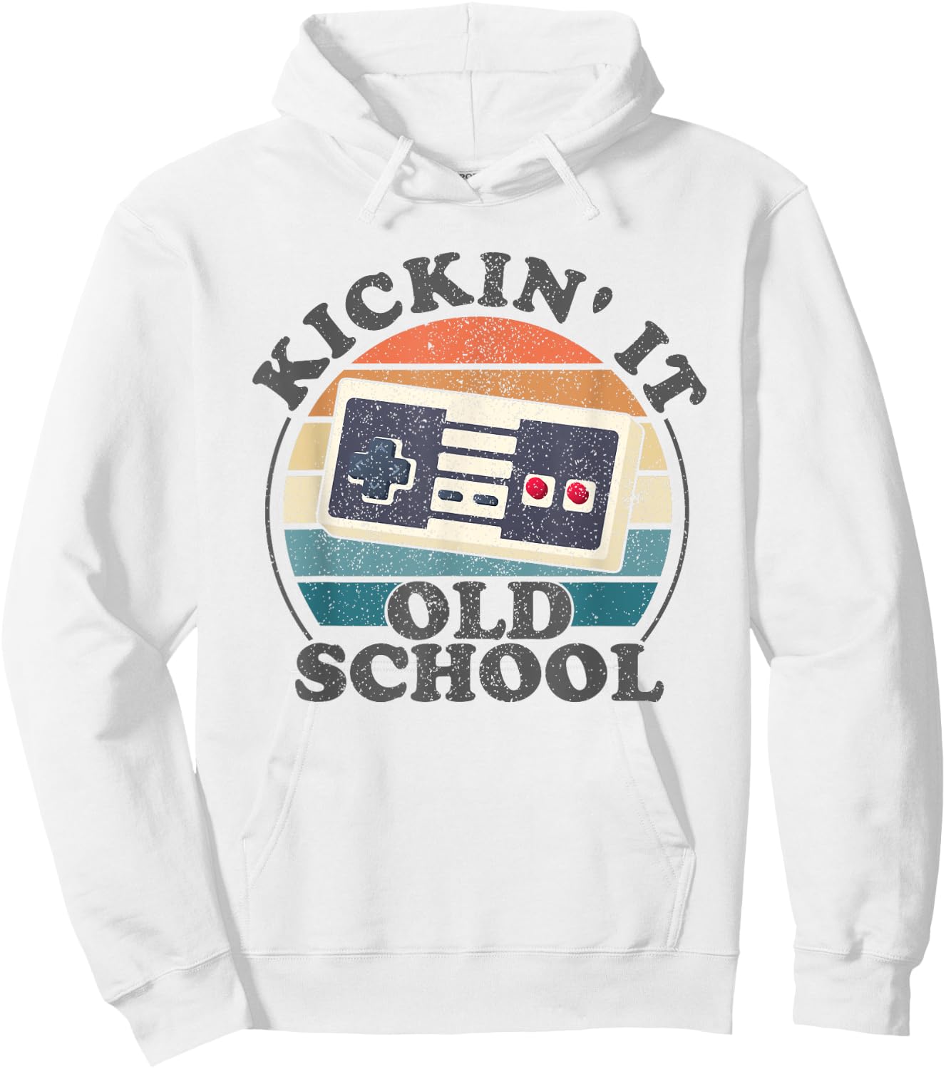 Kickin It Old School Retro 80s Video Game Gaming Gamer Gift Hoodie - Hoodie | White