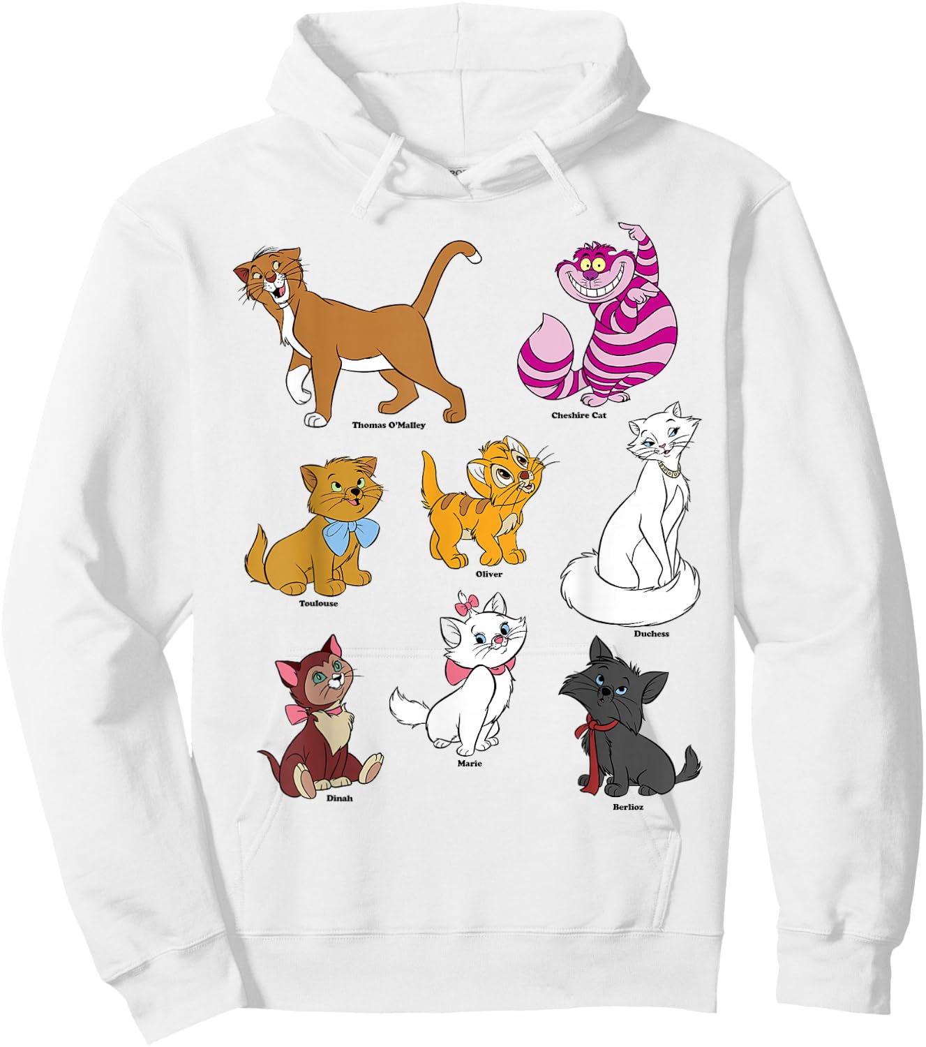Disney Mickey And Friends Cats Portraits Hoodie - Hoodie | White