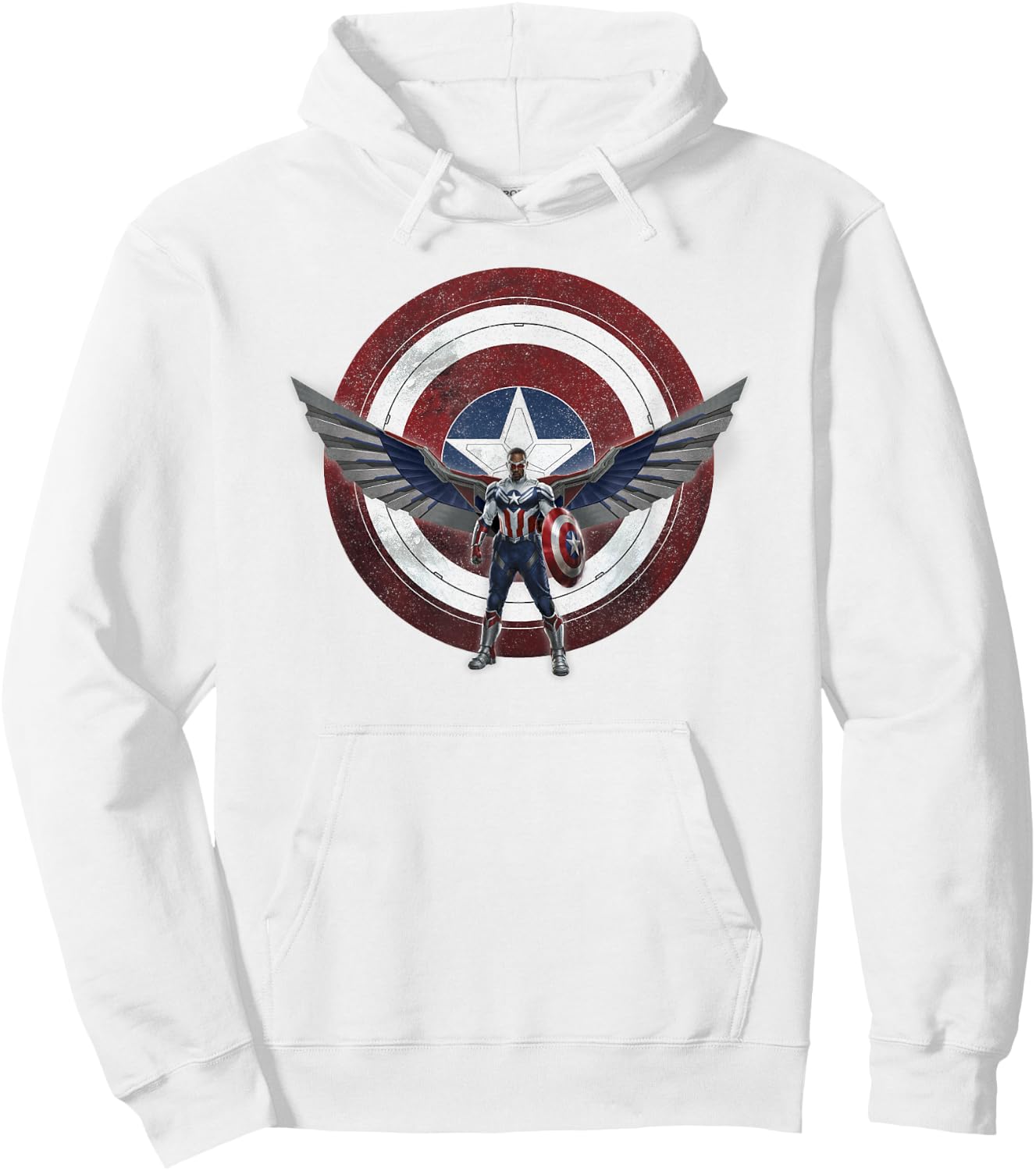 Marvel Falcon Winter Soldier Captain America Shield Wings Hoodie - Hoodie | White