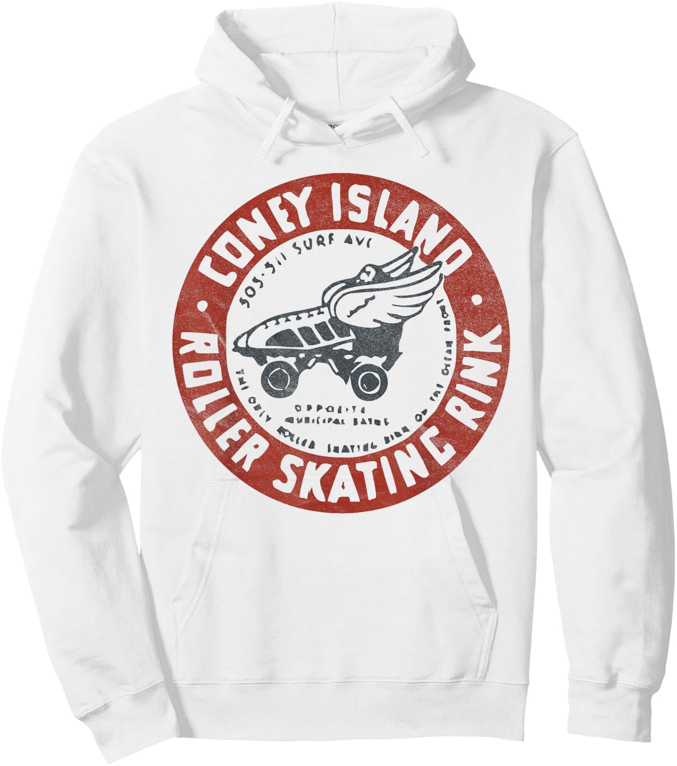 Roller Skating Rink Coney Island Brooklyn Hoodie - Hoodie | White