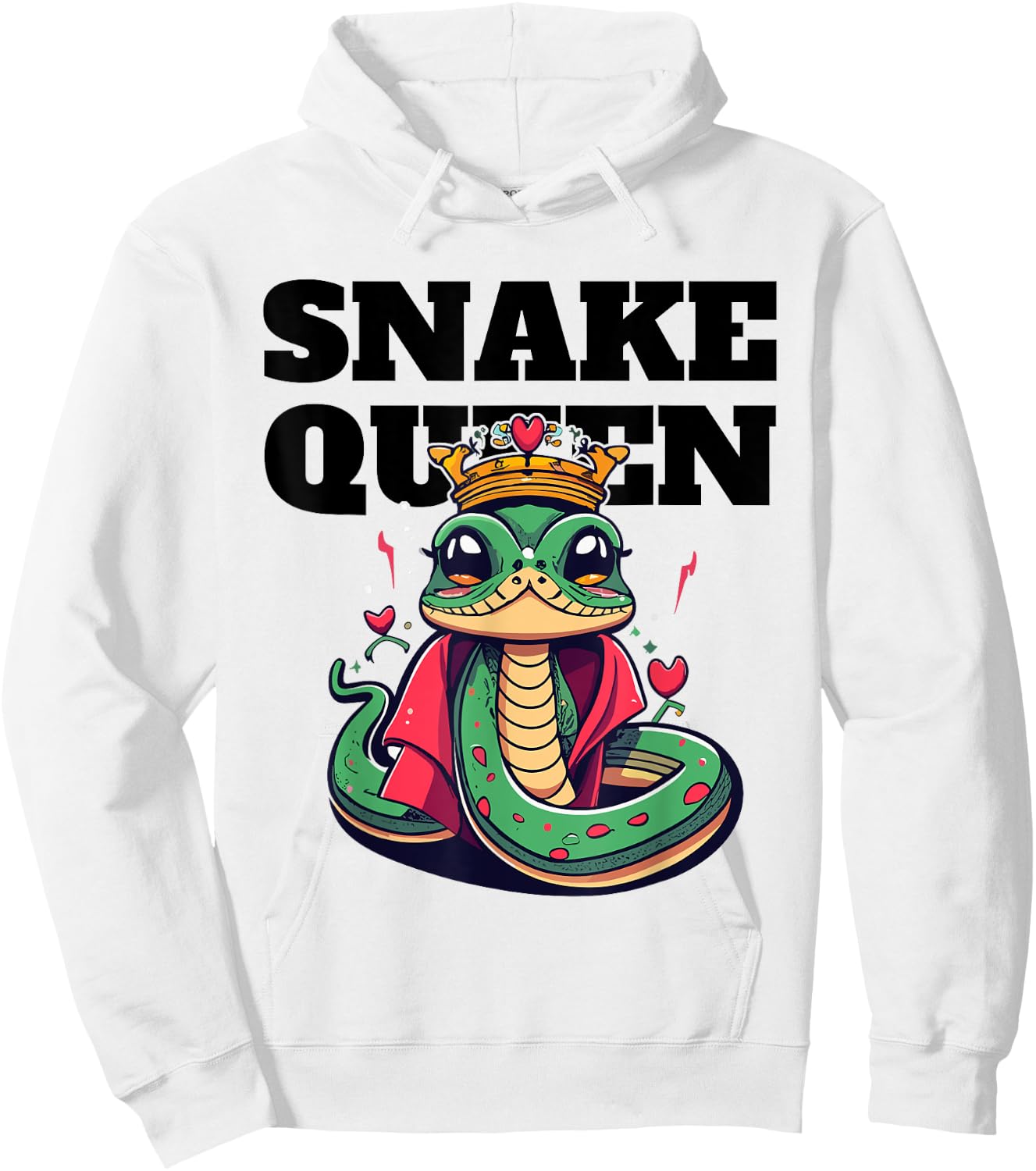 Snake Queen | Girls Snake Lover | Snake Hoodie - Hoodie | White