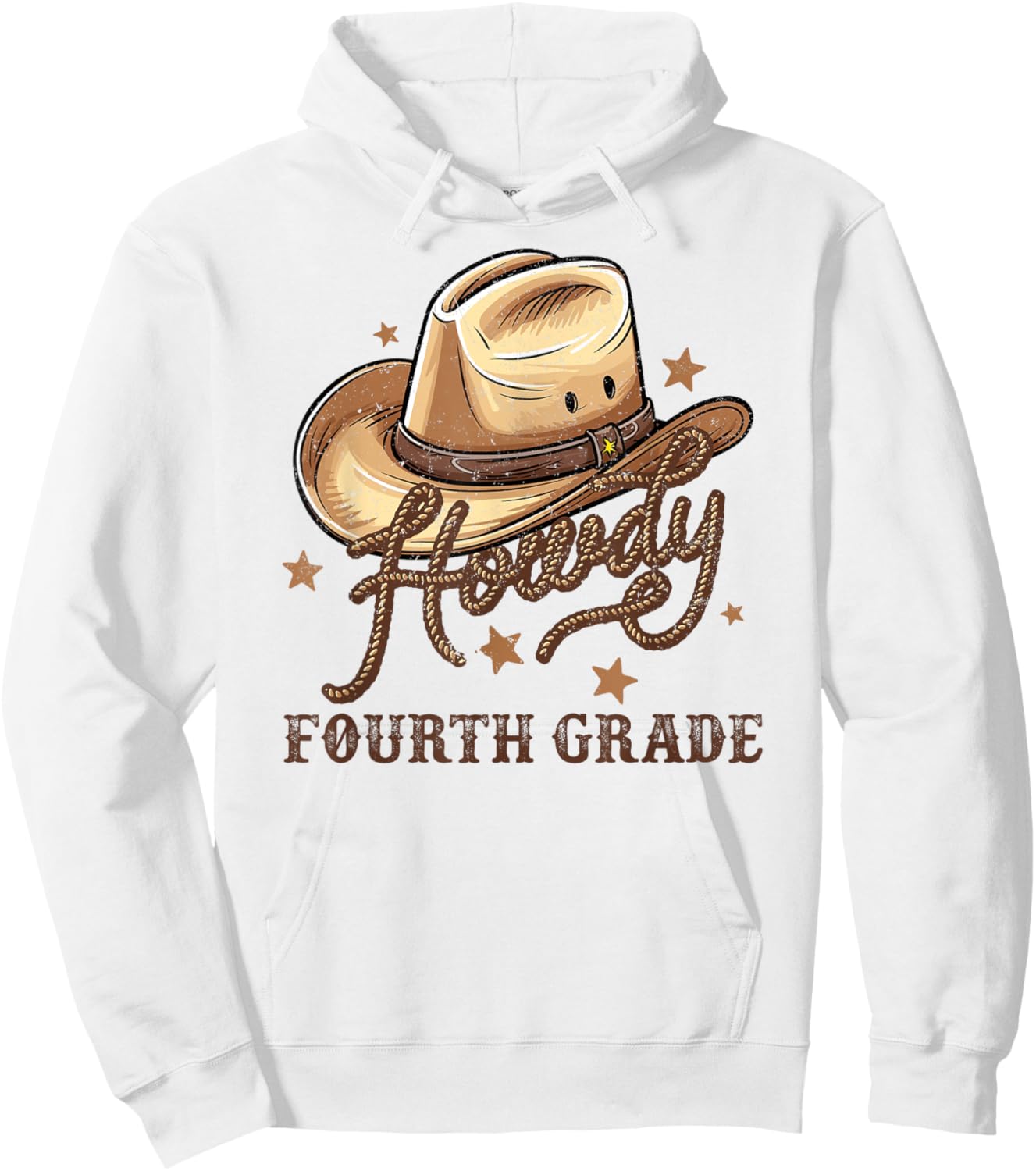 4th Grade Teacher Rodeo Country Western Howdy Fourth Grade Hoodie - Hoodie | White