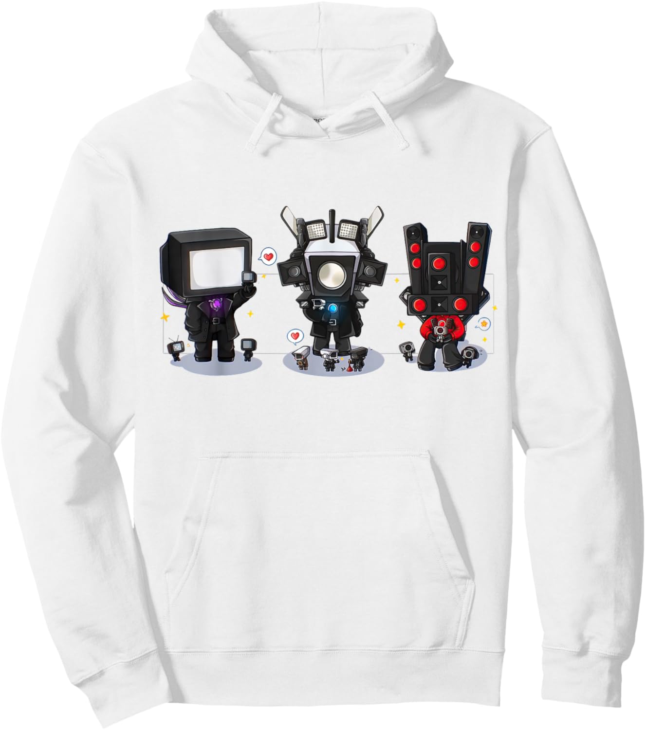 Skibidi Toilet Speakerman Cameraman, Toilet ,Tvman Hoodie - Hoodie | White