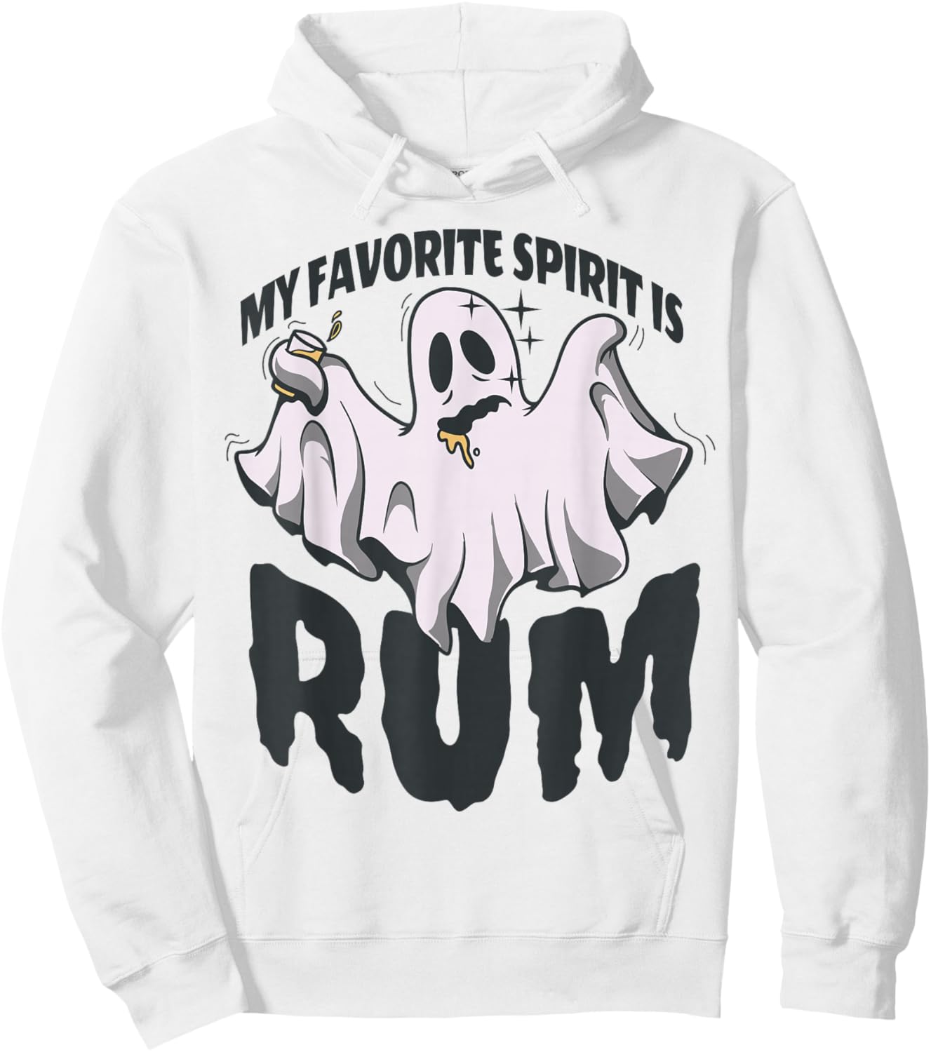 My Favorite Spirit Is Rum Funny Halloween Hoodie - Hoodie | White