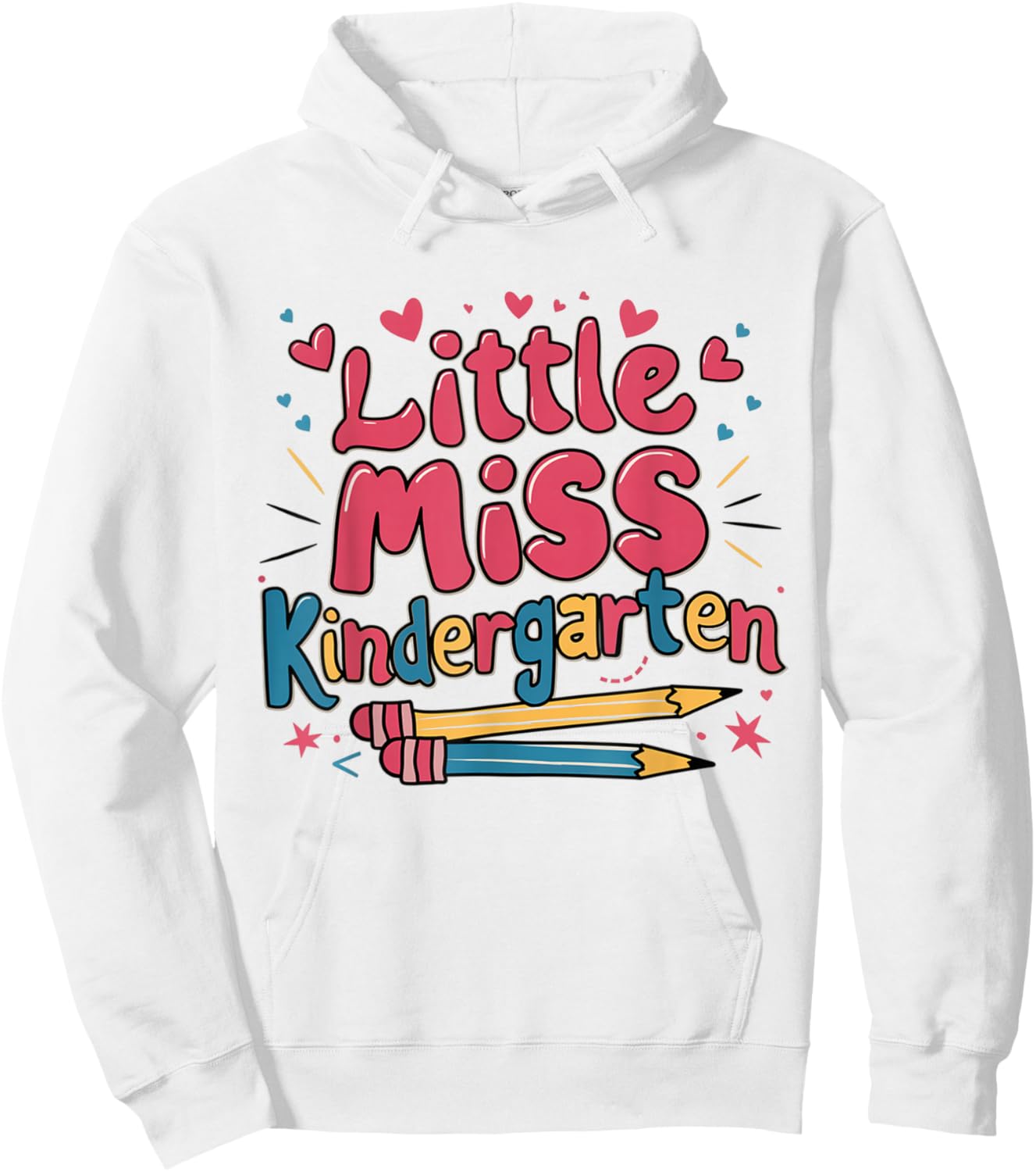 Little Miss Kindergarten Back To School Kinder Girls Hoodie - Hoodie | White
