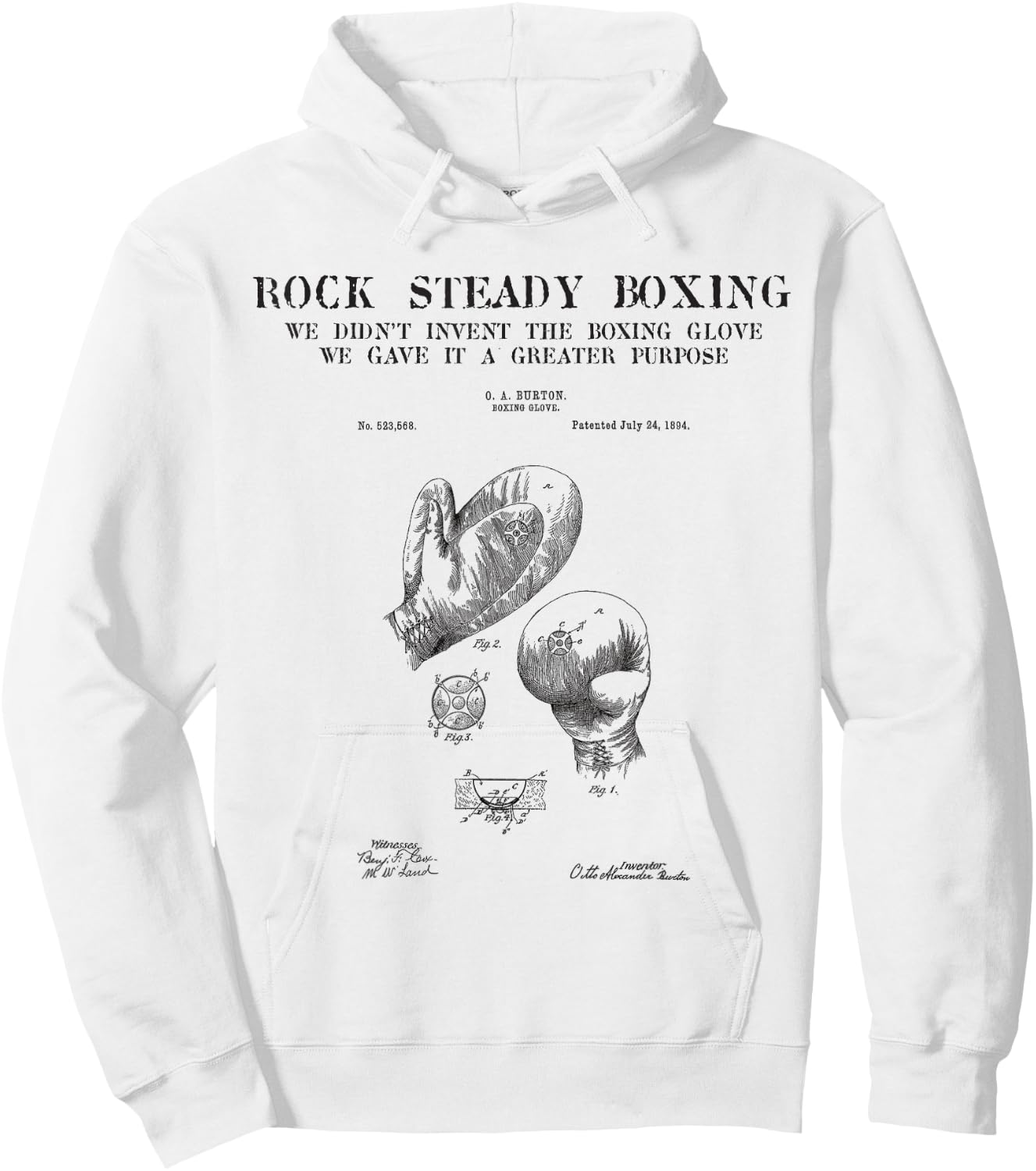 Rock Steady Boxing Glove Greater Purpose Parkinson's Hoodie - Hoodie | White