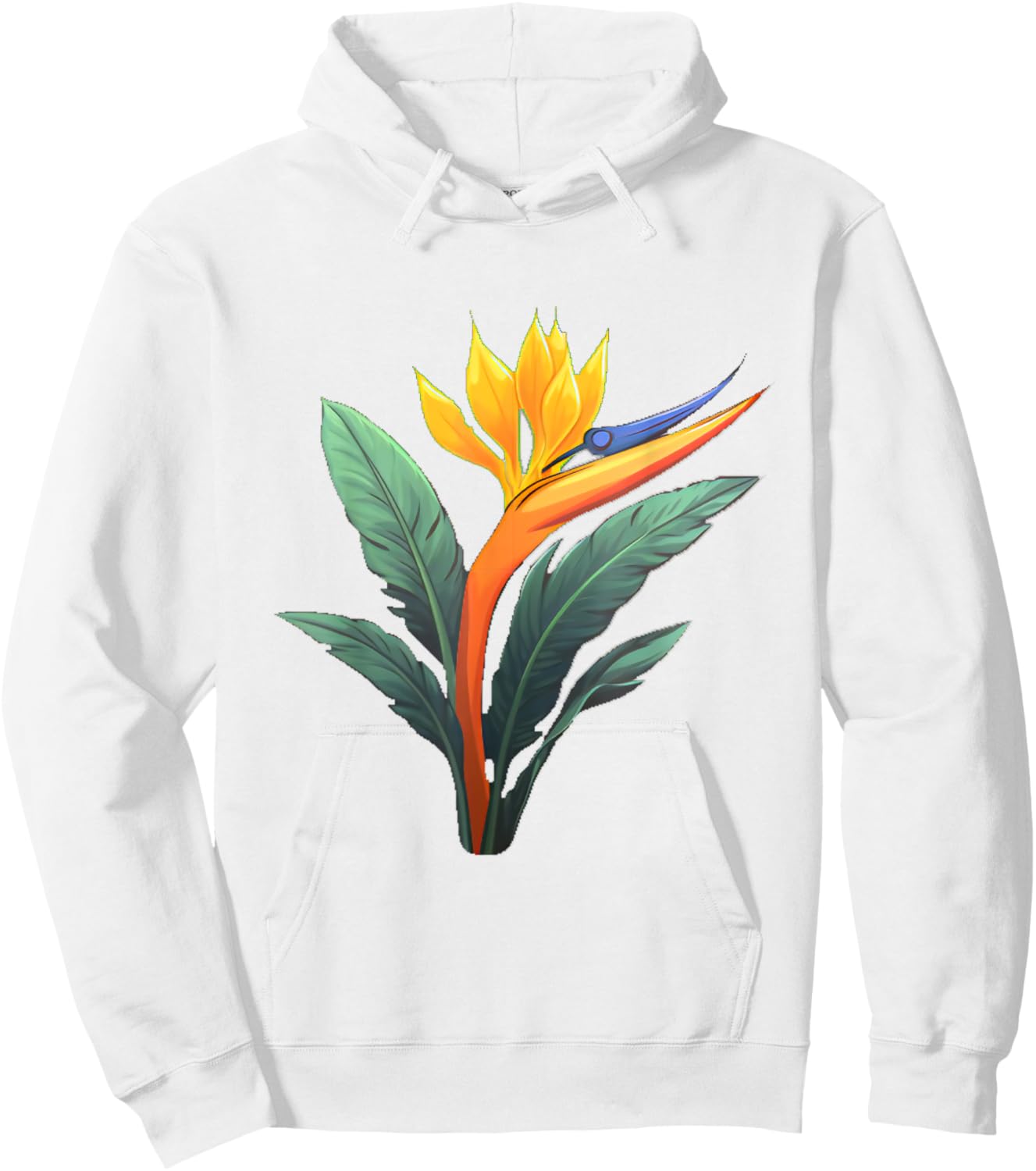 Bird of Paradise Plant Flower Hoodie - Hoodie | White