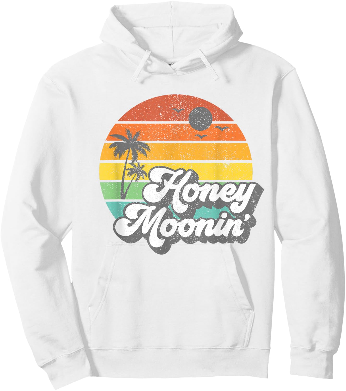 Honey Moonin Beach Honeymoon Vacation Men Women Couples Gift Hoodie - Hoodie | White