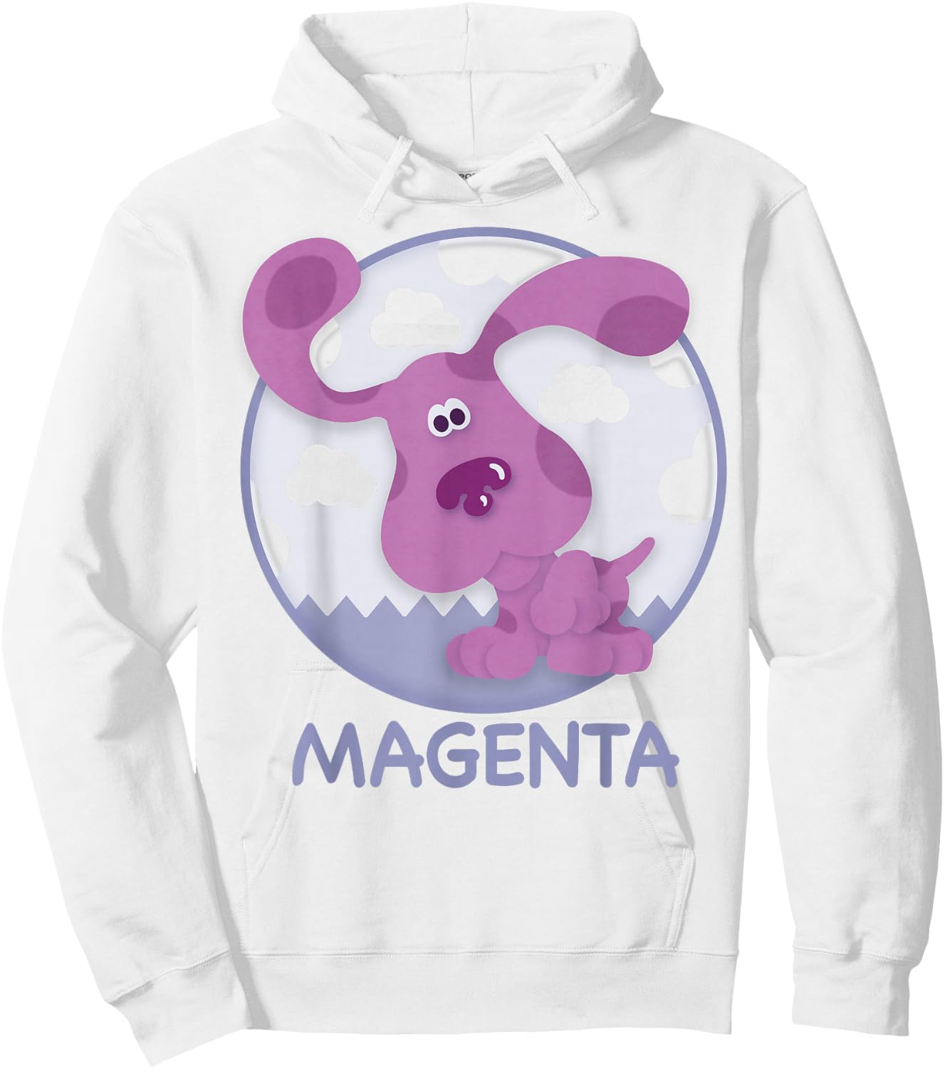 Blue's Clues Magenta Simple Portrait Hoodie - Hoodie | White