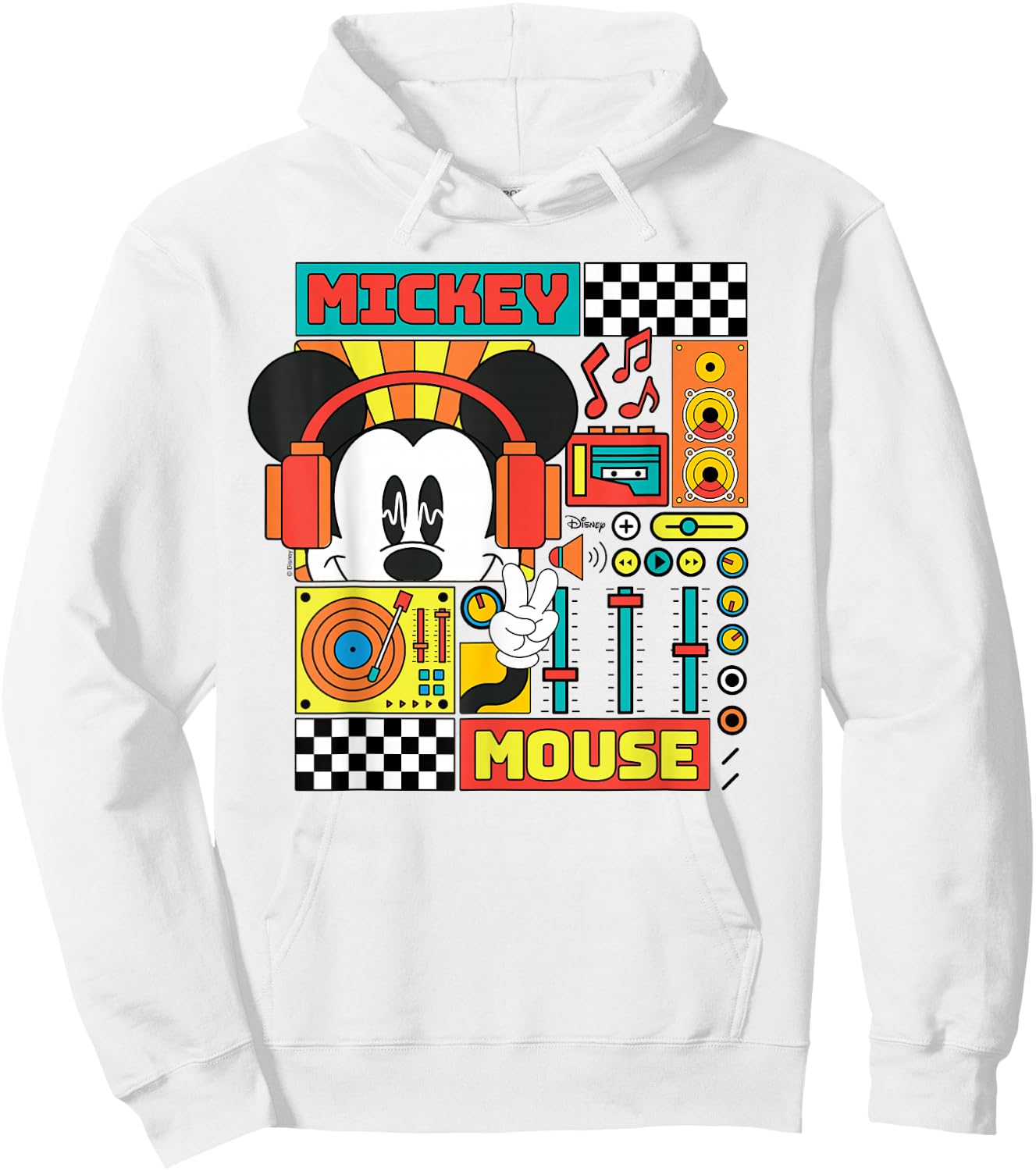 Mickey Mouse - Rhythm Waves Music DJ Hoodie - Hoodie | White