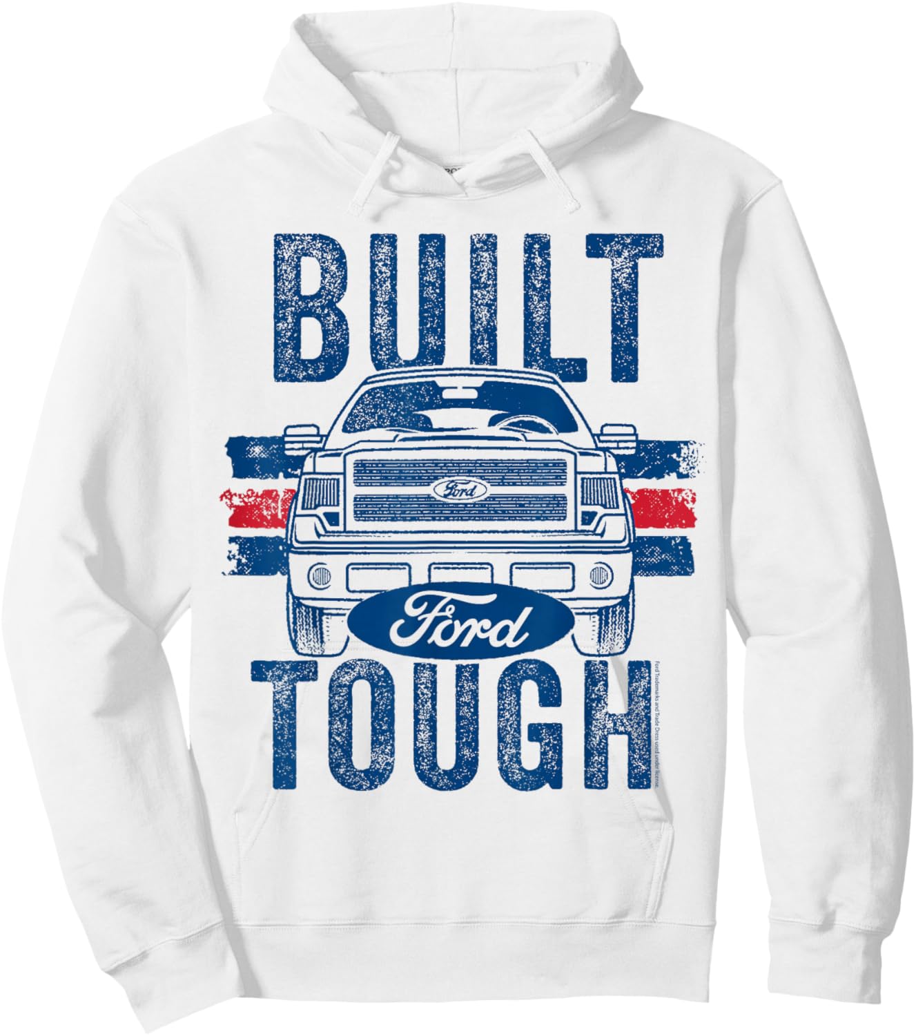 Ford - F-150 Truck Built Tough With Logo Hoodie - Hoodie | White