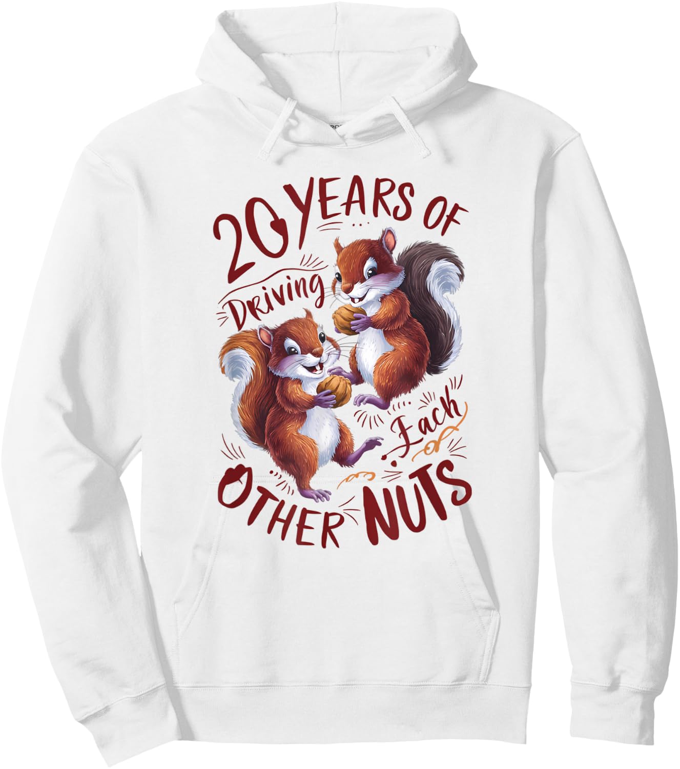 20th Wedding Anniversary Driving Each Other Nuts 20 Years Hoodie - Hoodie | White