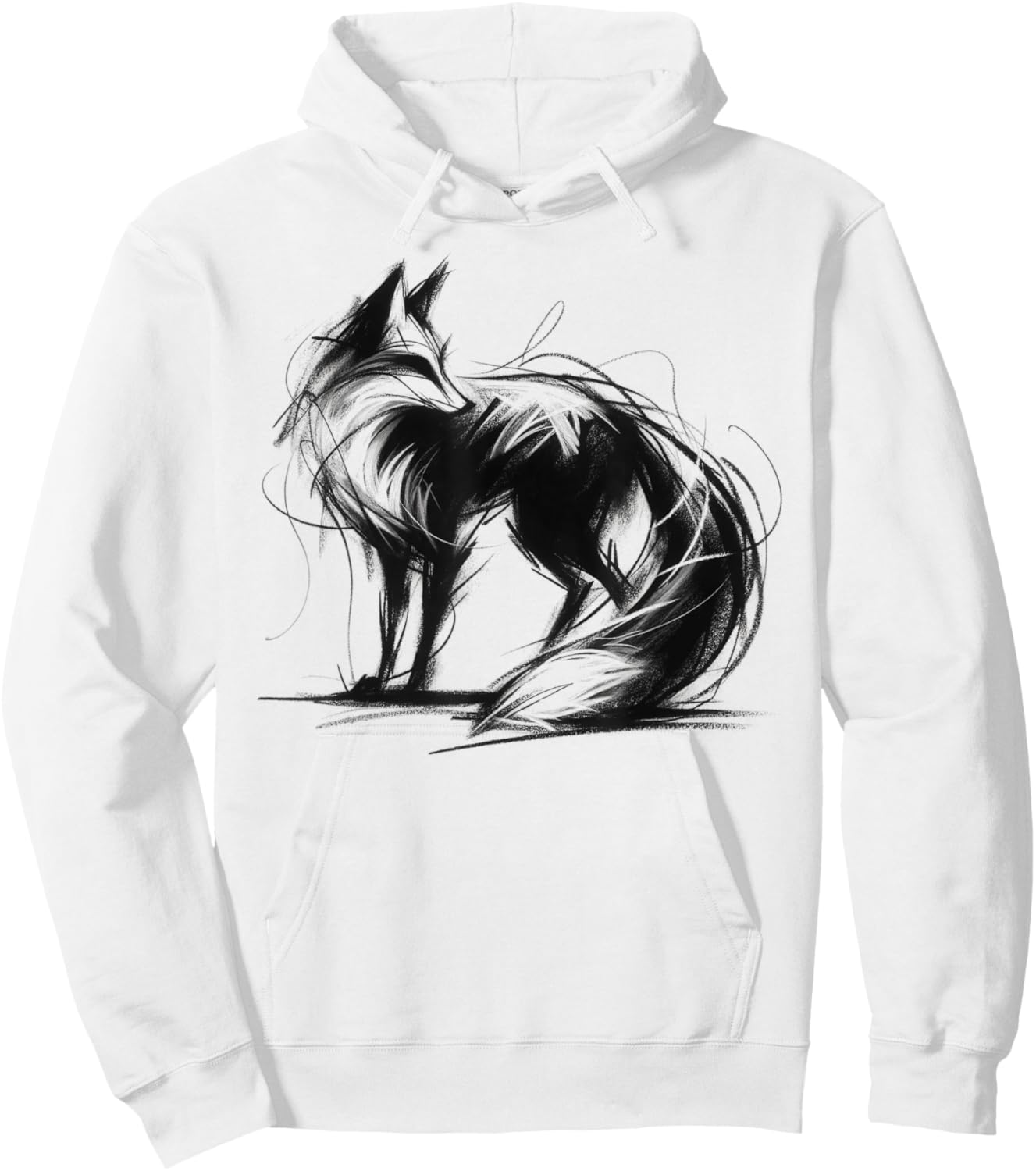 Black Charcoal Fox Animal Lover Vixen Outfit Hoodie - Hoodie | White