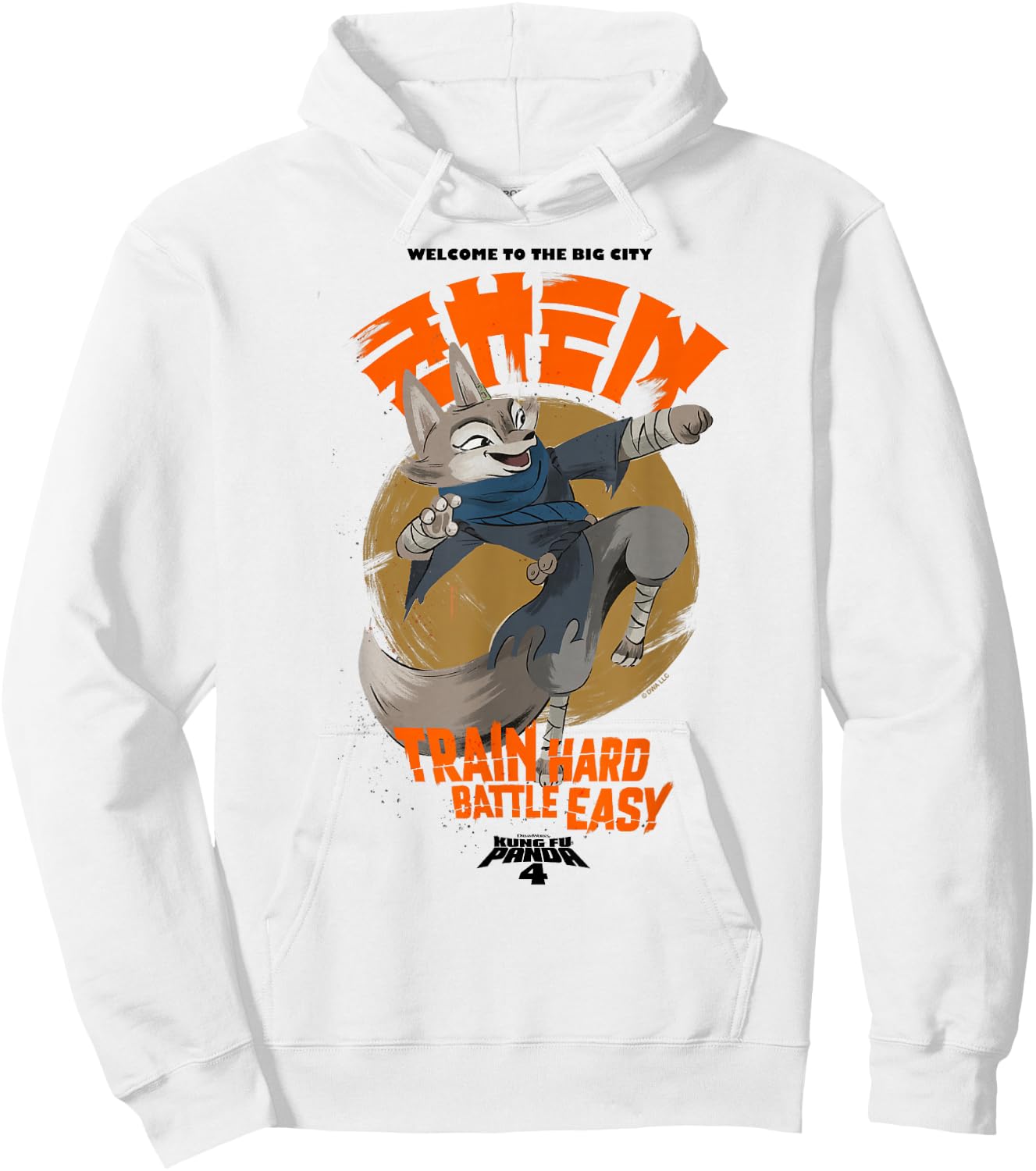 Kung Fu Panda 4 Welcome To The Big City Zhen Vintage Shot Hoodie - Hoodie | White