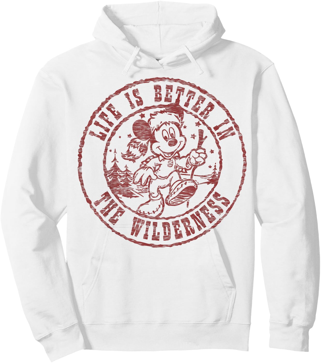 Disney Mickey and Friends Life is Better in The Wilderness Small Hoodie - Hoodie | White