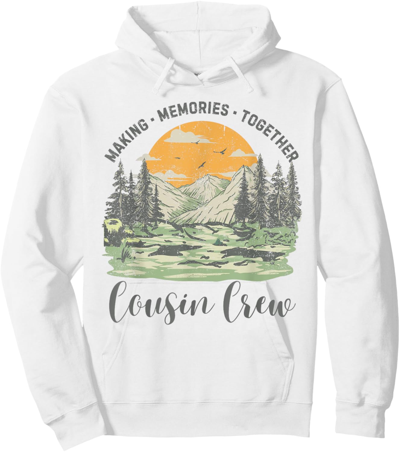 Cousin Crew Adventure Family Camping Vacation 2024 Men Women Hoodie - Hoodie | White