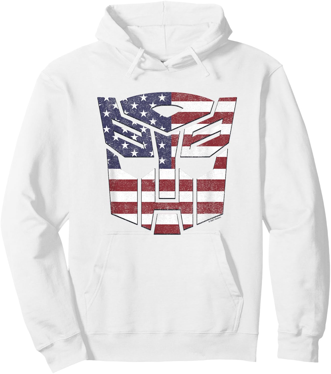 Transformers Autobots American Flag Logo Hoodie - Hoodie | White