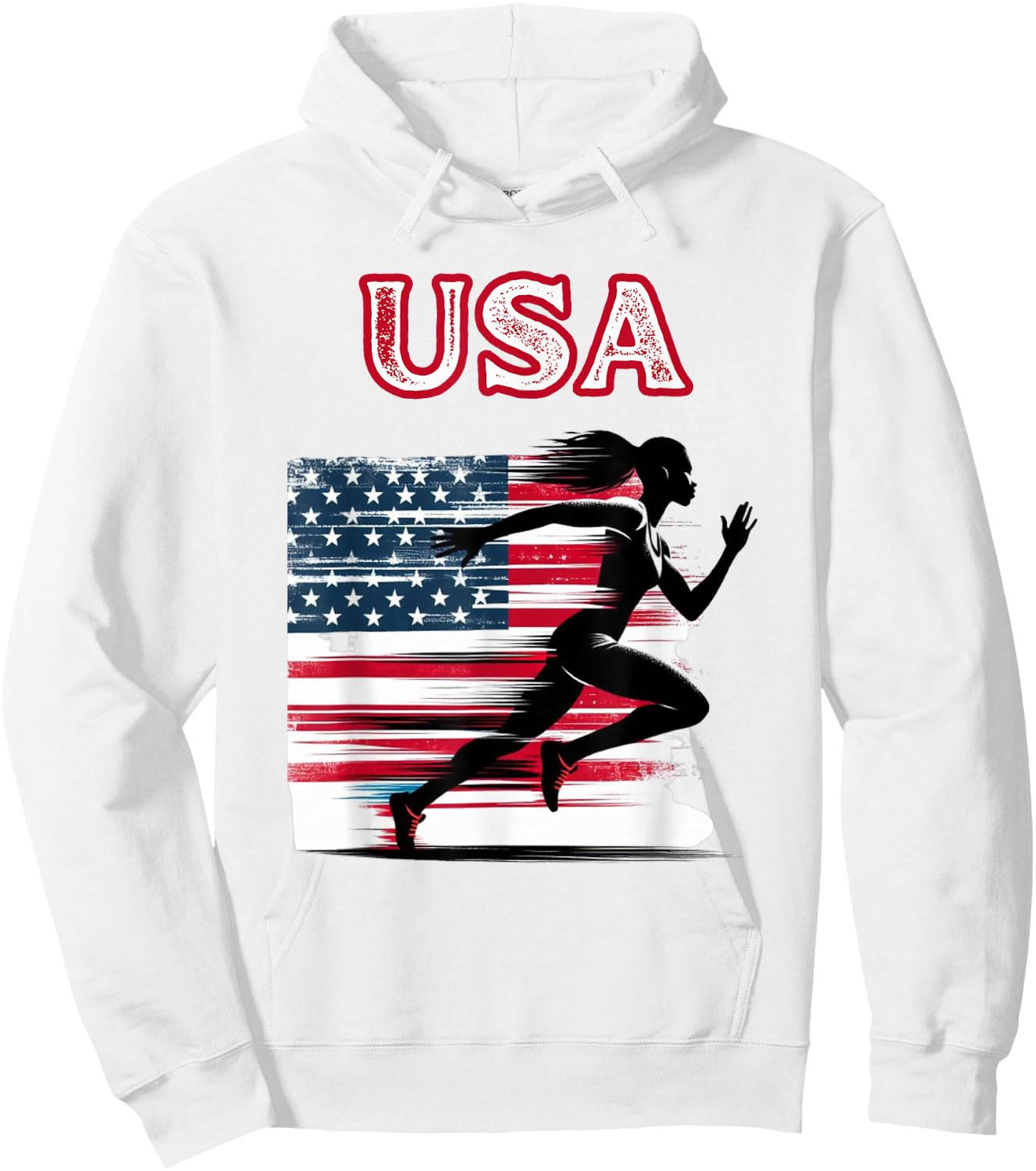 USA Track and Field Women Girls Accessories Apparel Hoodie - Hoodie | White