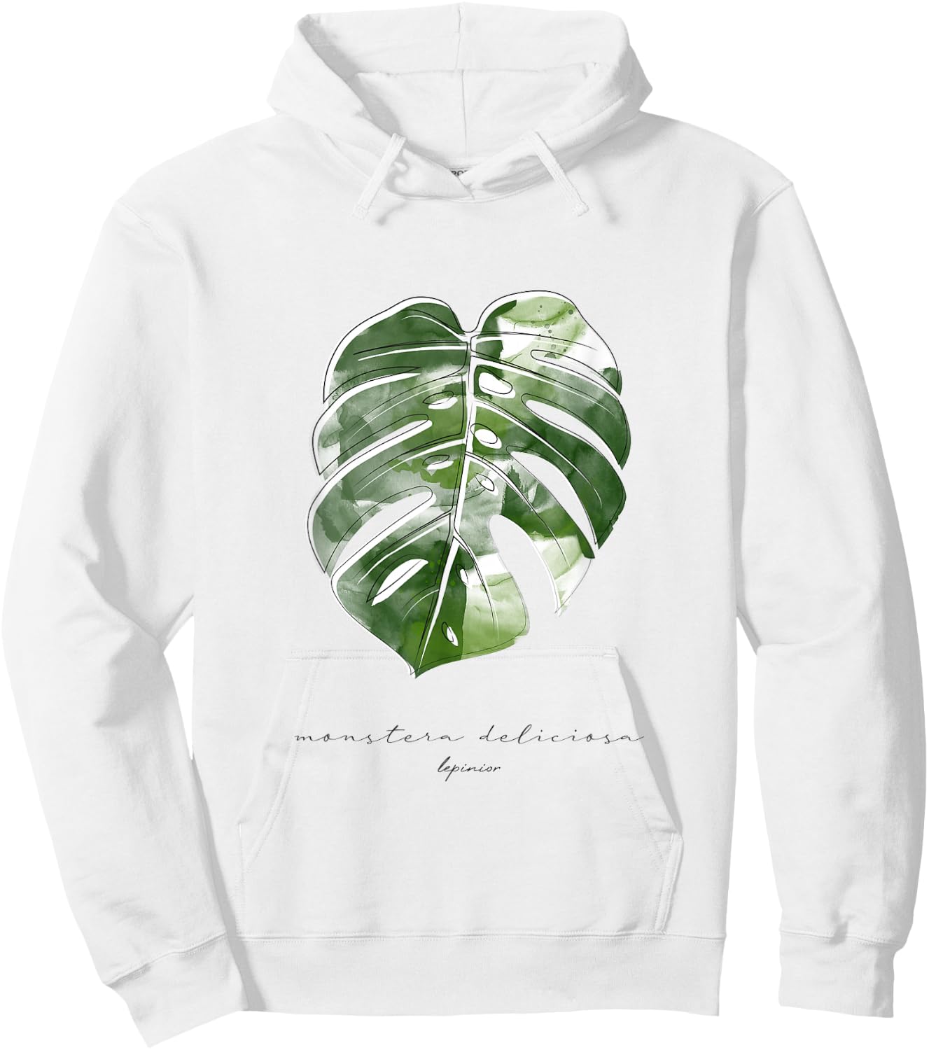 New Variegata Window Plant Monstera Deliciosa Tropical Leaf Hoodie - Hoodie | White