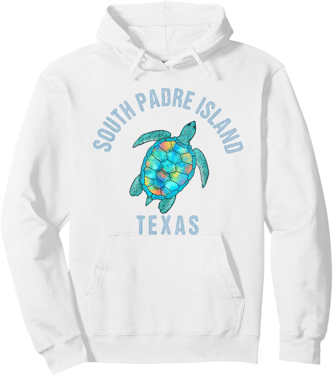 South Padre Island Beach Design / Sea Turtle Illustration Hoodie - Hoodie | White
