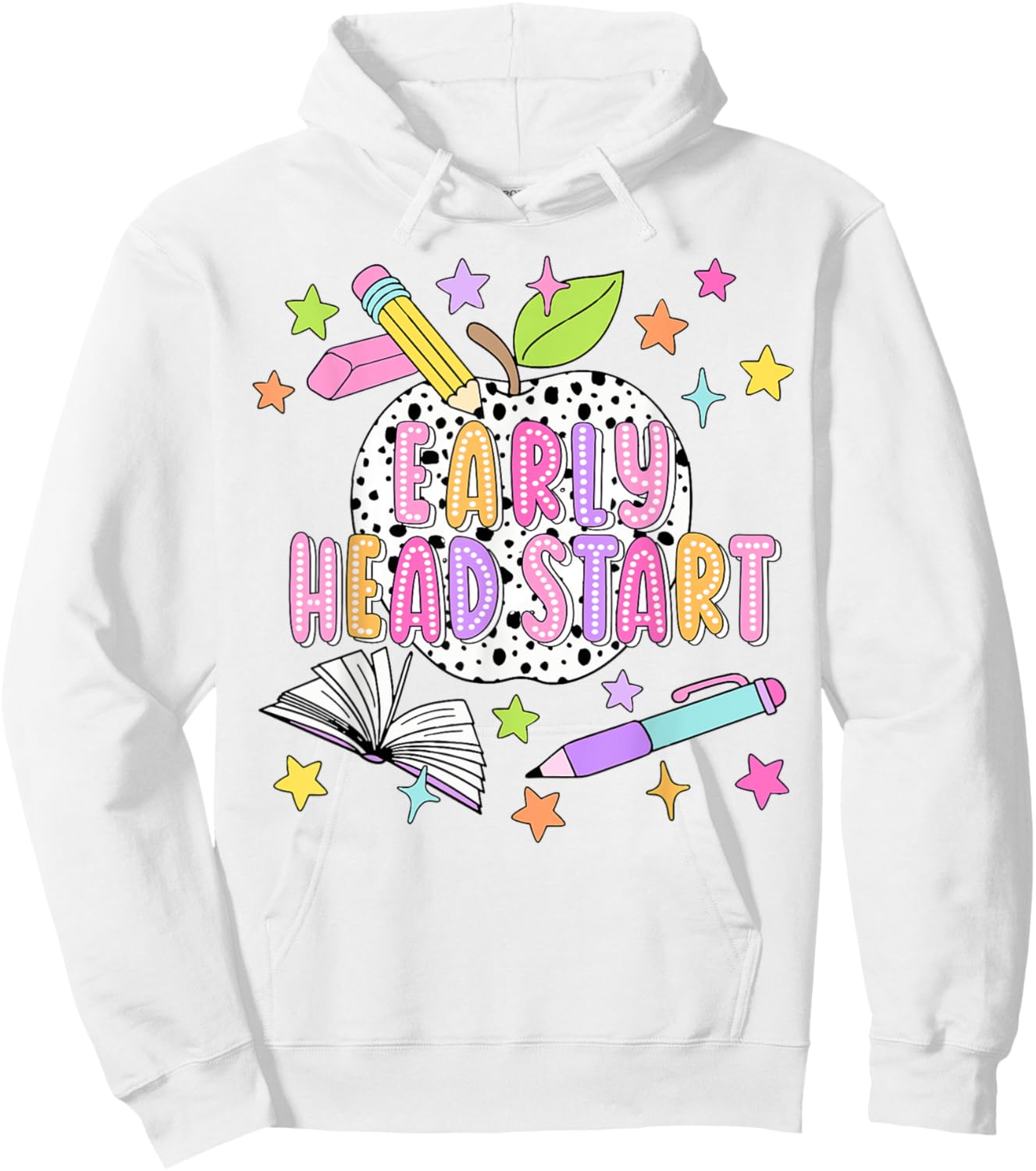 Dalmatian Dots Early Head Start Back To School Teacher Kids Hoodie - Hoodie | White