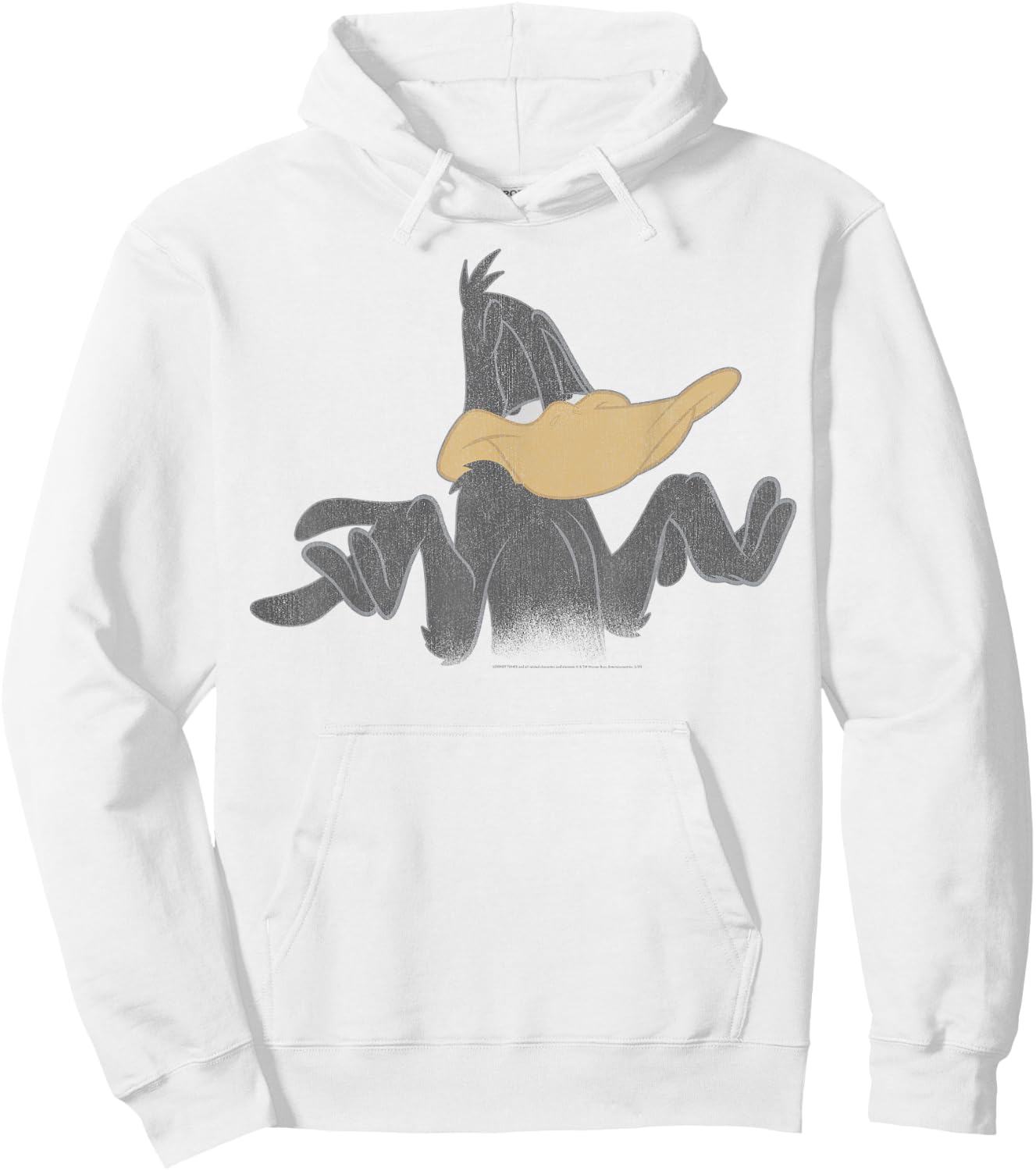 Looney Tunes Daffy Duck Shrug Portrait Hoodie - Hoodie | White