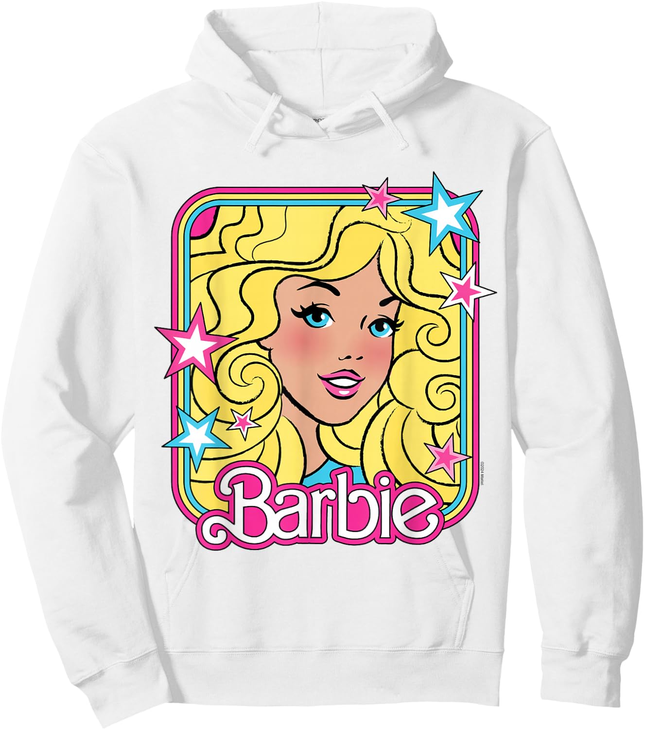 Barbie 70s Portrait with Stars Hoodie - Hoodie | White