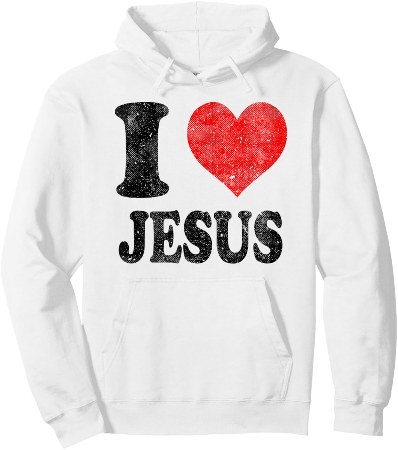 I Love Jesus Vintage Hoodie - Hoodie | White