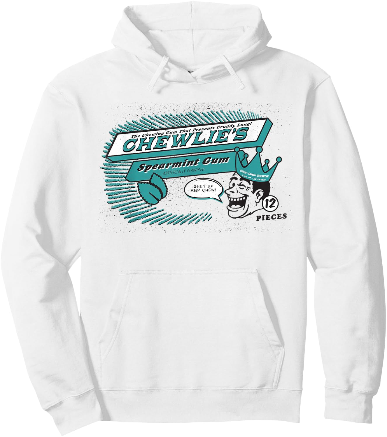 Clerks 3 Chewlie's Spearmint Gum Vintage Logo Fun Classic Hoodie - Hoodie | White