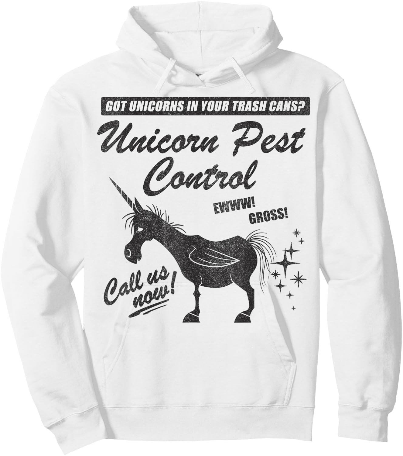 Disney Pixar Onward Unicorn Pest Control Hoodie - Hoodie | White