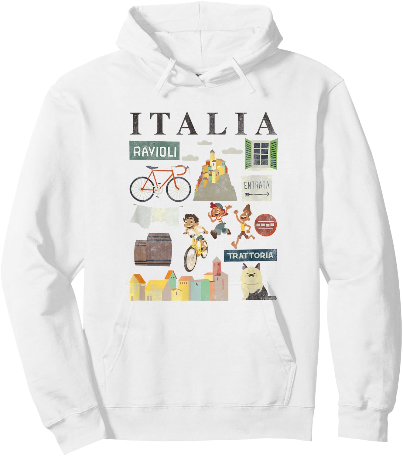 Disney Pixar Luca Italia Icons Small Hoodie - Hoodie | White
