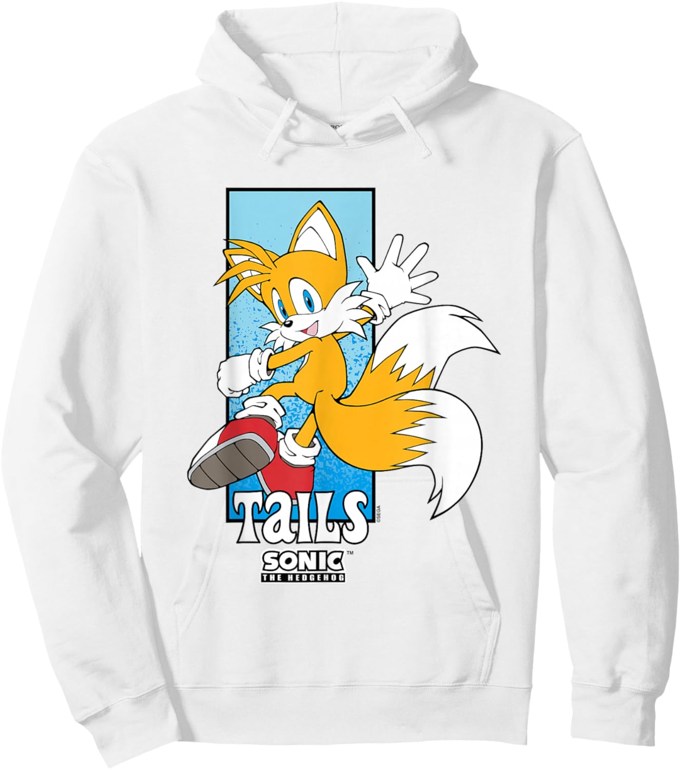 Sonic The Hedgehog Tails Spotlight Panel Portrait Hoodie - Hoodie | White