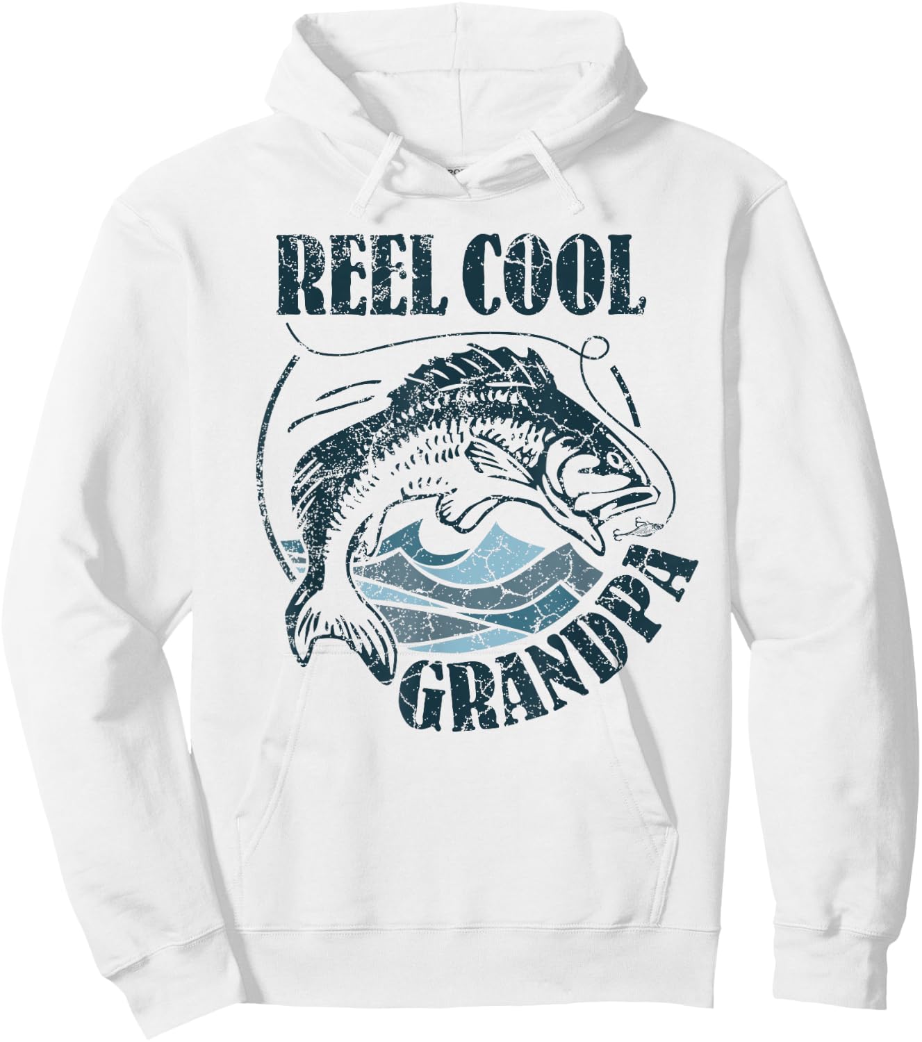 Reel Cool Grandpa Fishing Dad Gifts Father's Day Fisherman Hoodie - Hoodie | White