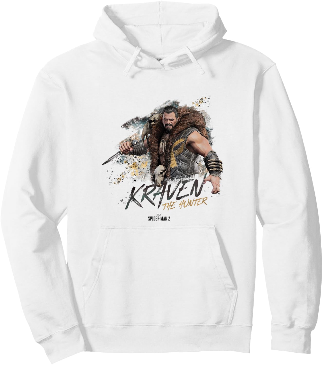 Marvel Spider-Man 2 Kraven The Hunter Epic Vintage Shot Hoodie - Hoodie | White