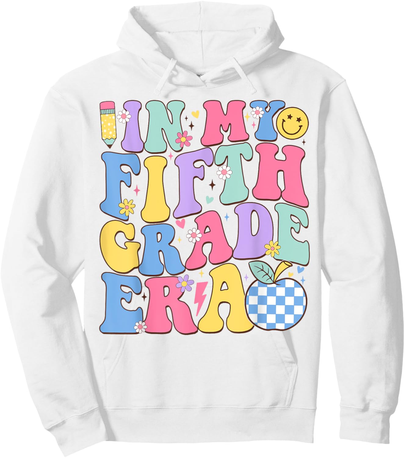 In My Fifth Grade Era Groovy Back To School Teachers Kids Hoodie - Hoodie | White