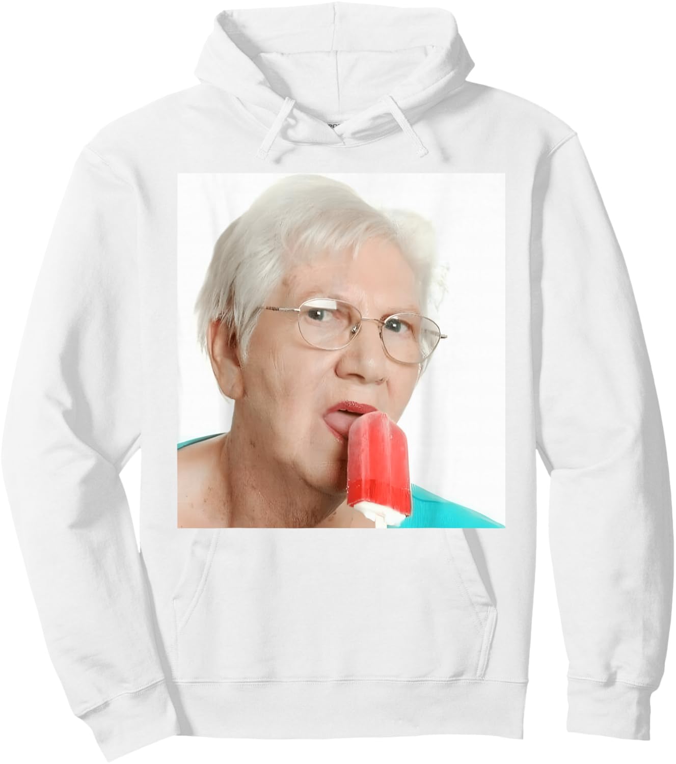Grandma Just Lick It. Grandma Licks Ice Cream Meme Ice Lovers Summer Hoodie - Hoodie | White