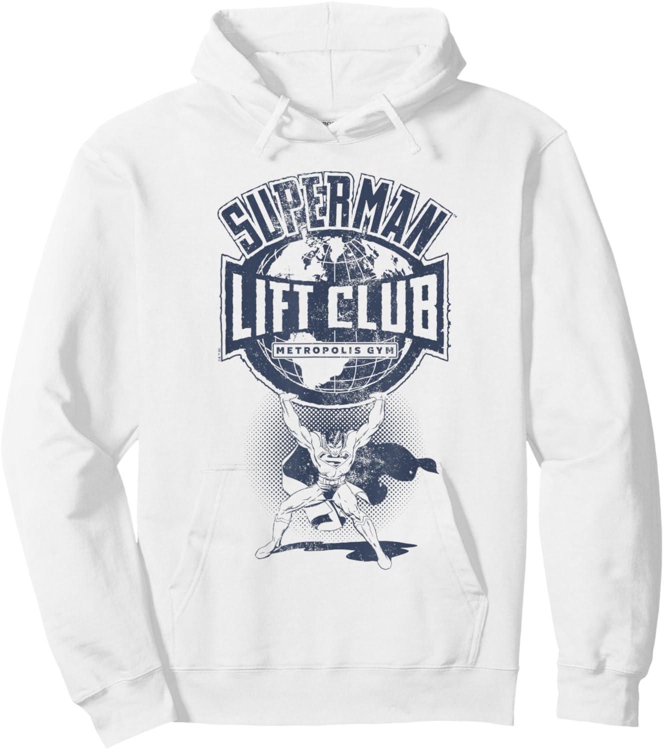 Superman Metropolis Gym Lift Club Hoodie - Hoodie | White