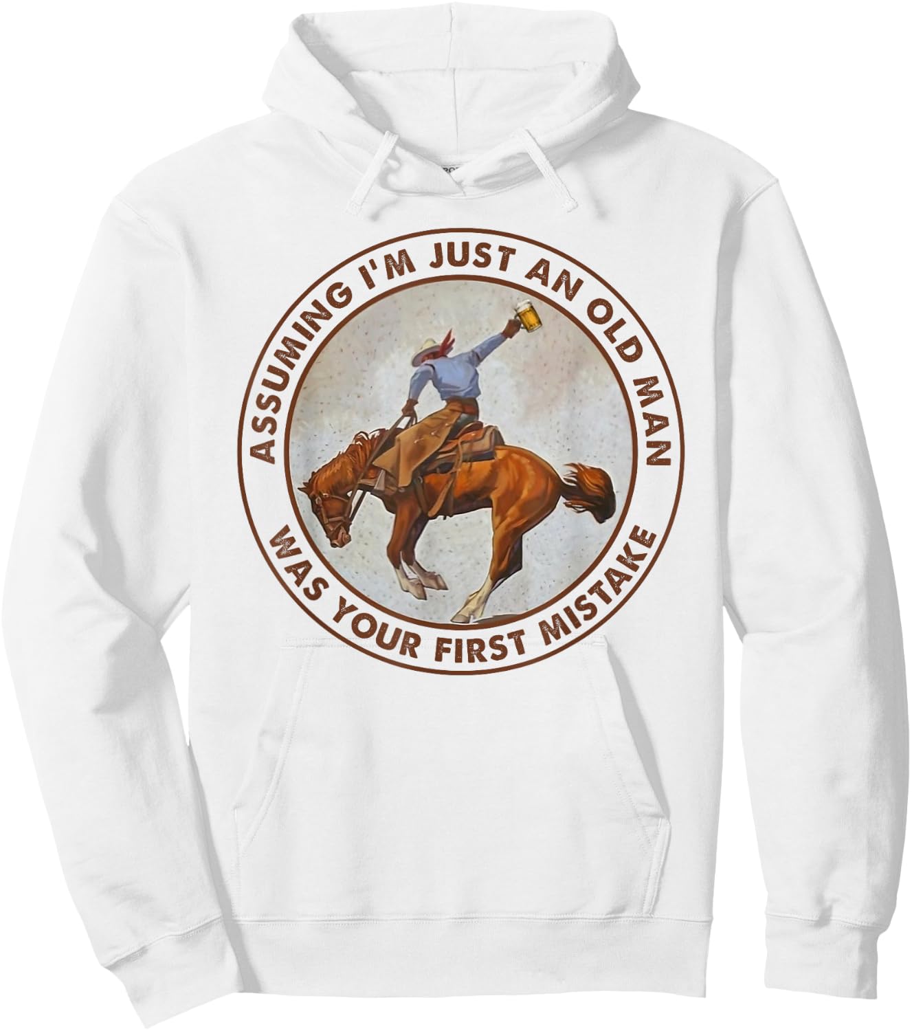 Assuming I'm just an old man was your first mistake Hoodie - Hoodie | White