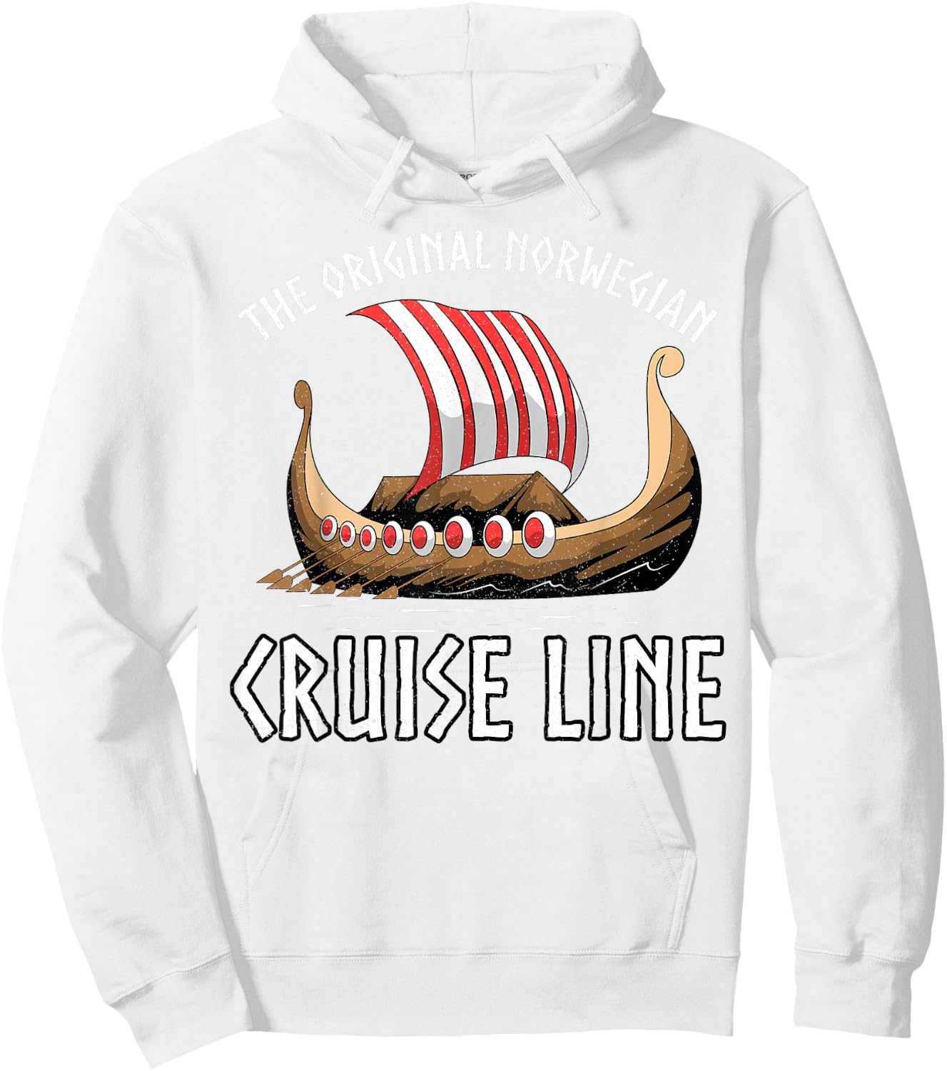 Viking Ship Cruise Norwegian Line Hoodie - Hoodie | White