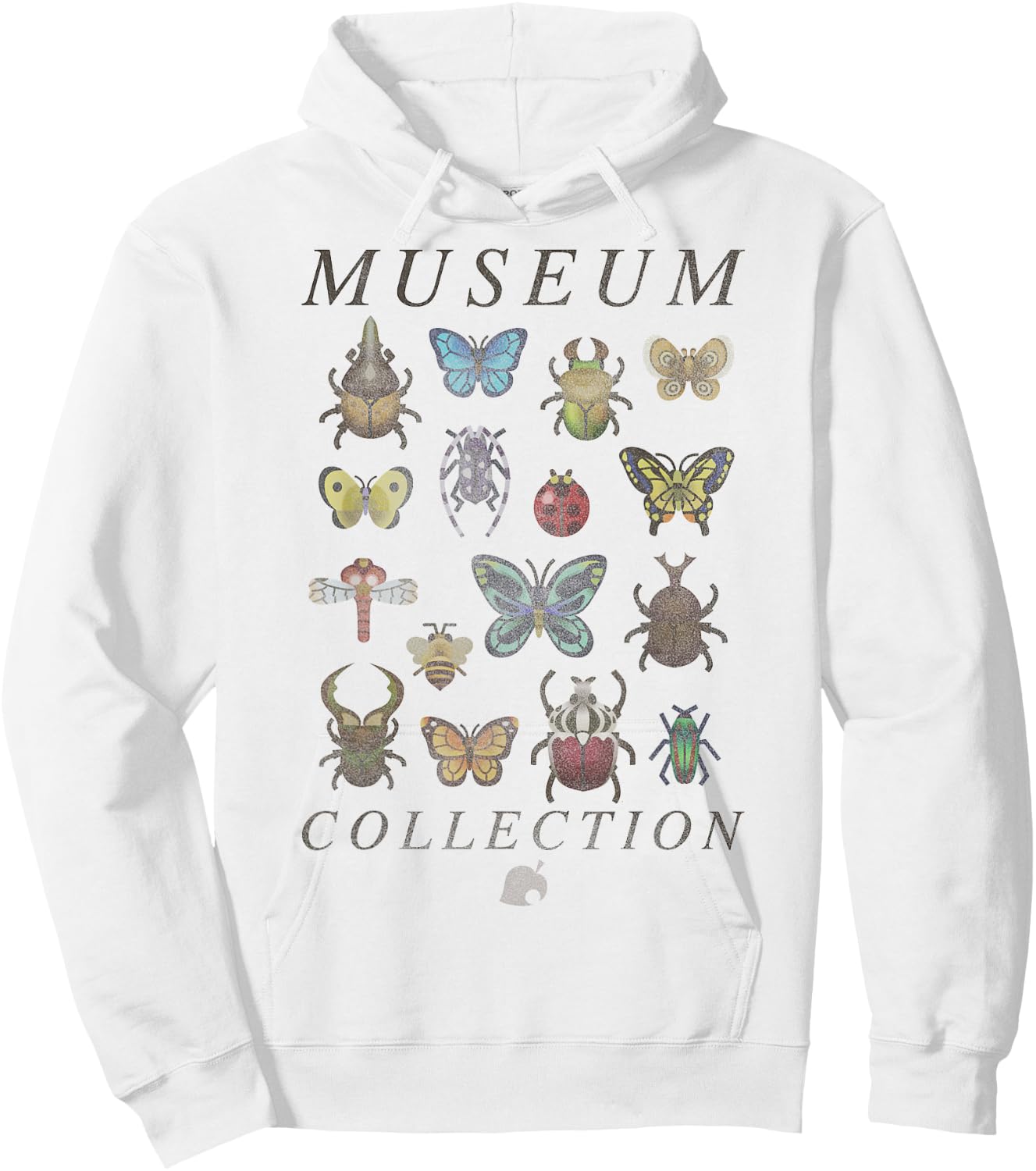 Animal Crossing Bugs Museum Collection Short Sleeve Hoodie - Hoodie | White