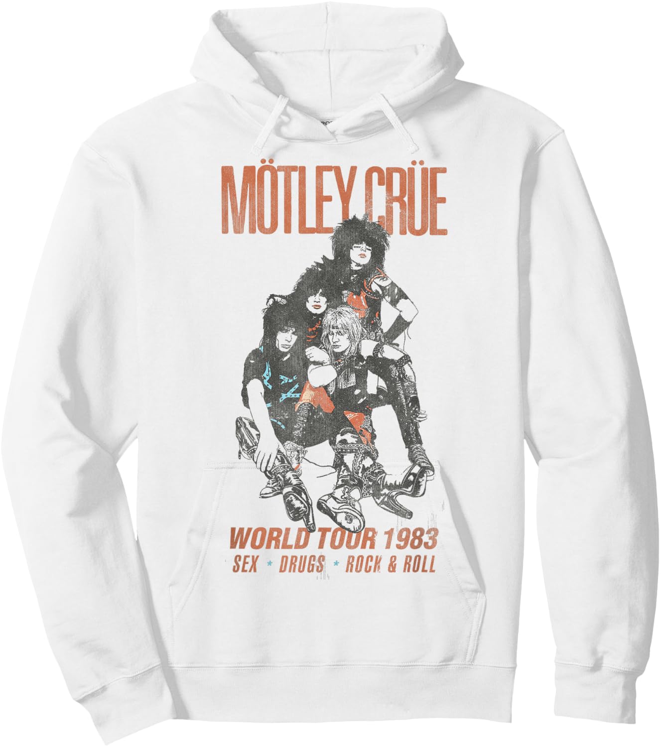 Mötley Crüe - World Tour 83 Hoodie - Hoodie | White